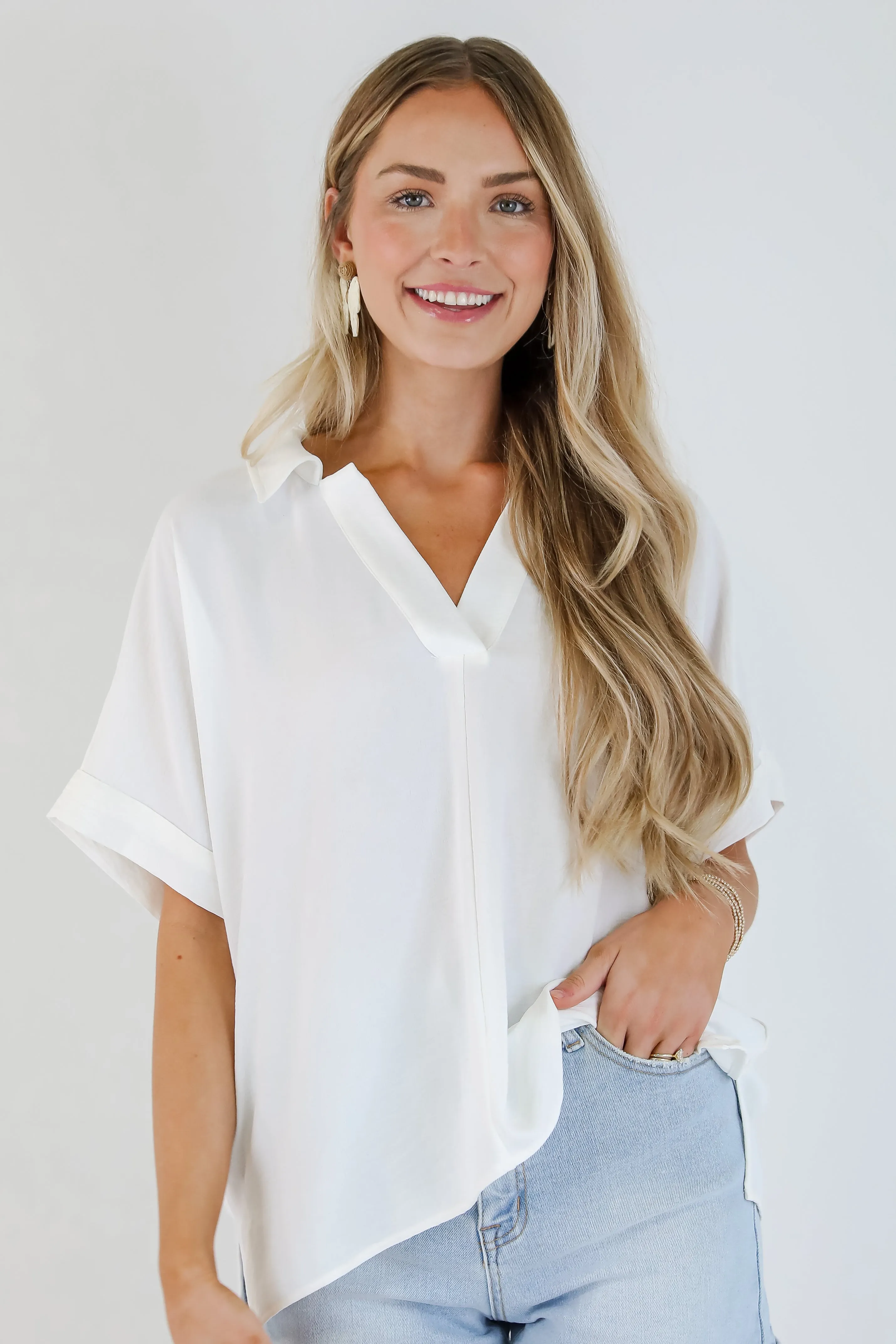 All Is Well Off White Blouse