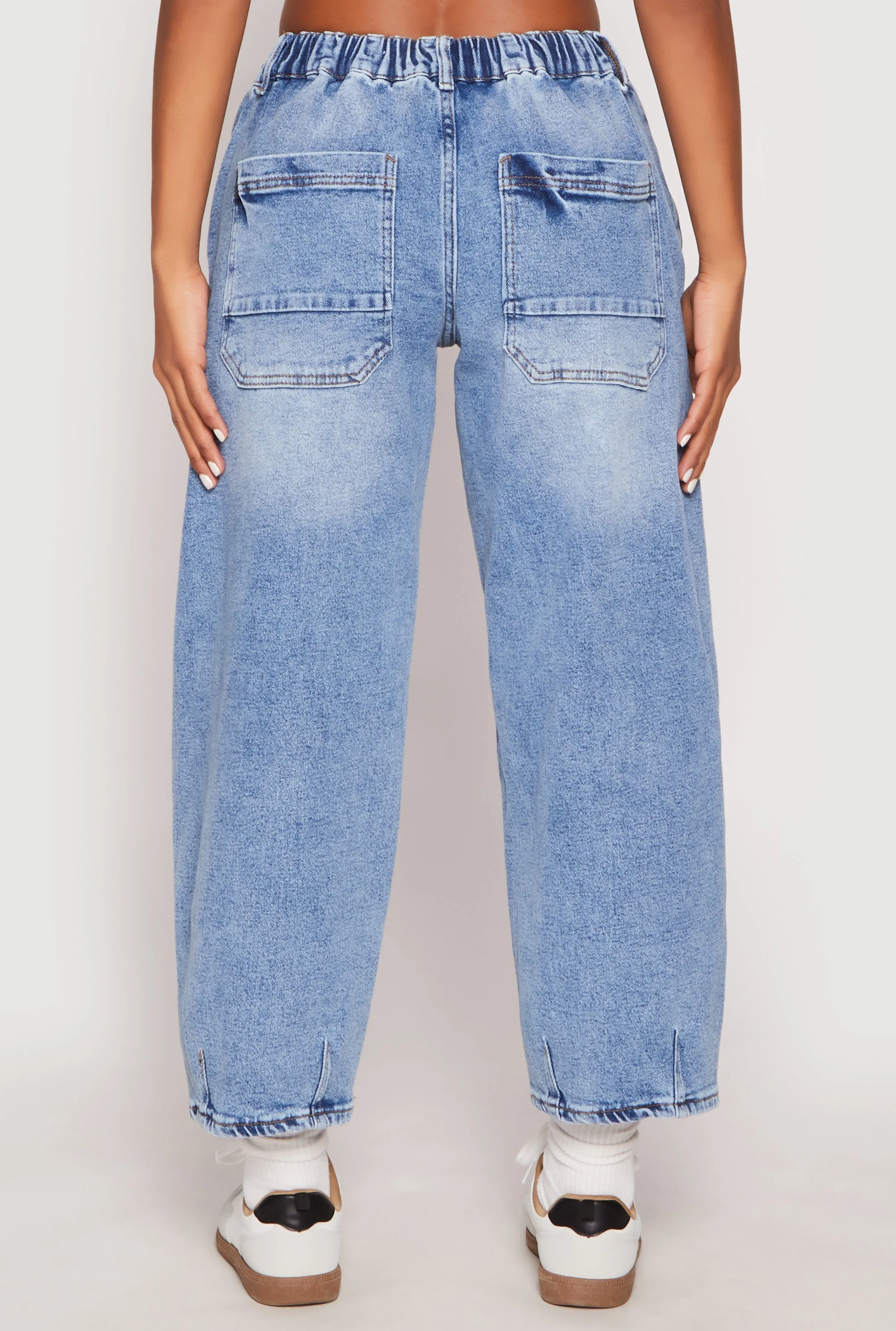 Almost Famous Drawstring Waist Barrel Jeans