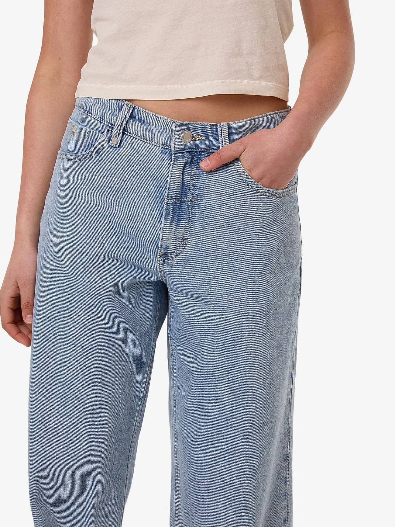 Billie Low Rise Baggy Jean - Ageless Blue