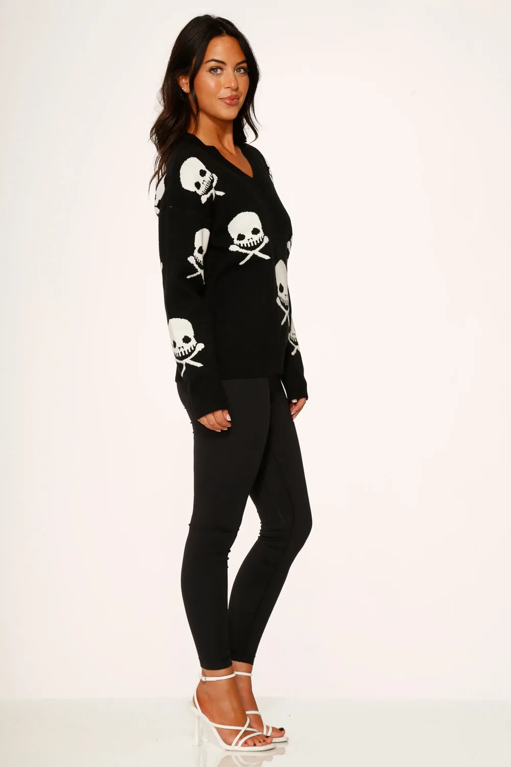 Black Skulls Sweater