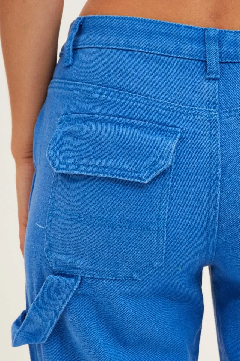 Blue Carpenter Denim Jeans Low Rise