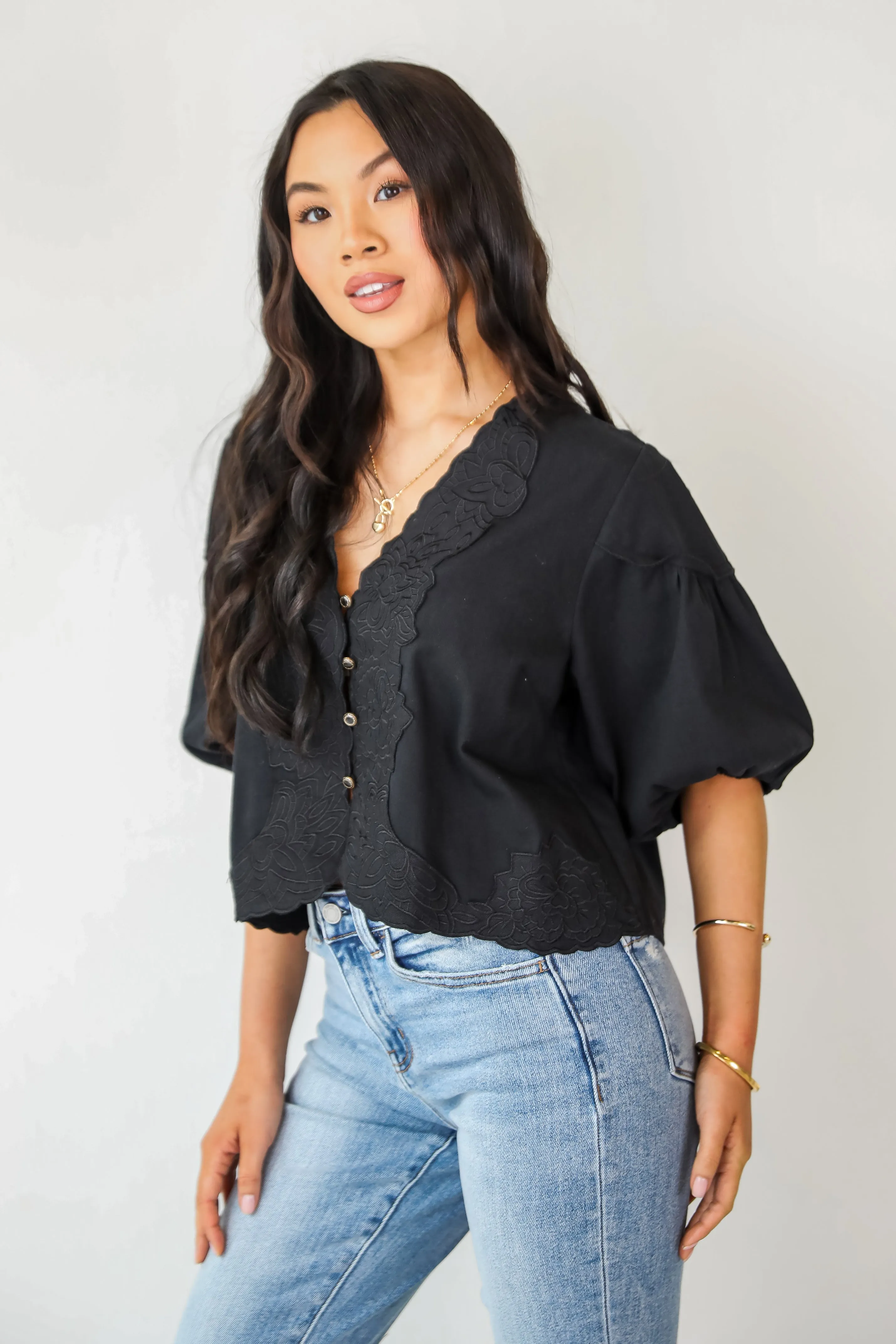 Carefree Mentality Black Blouse
