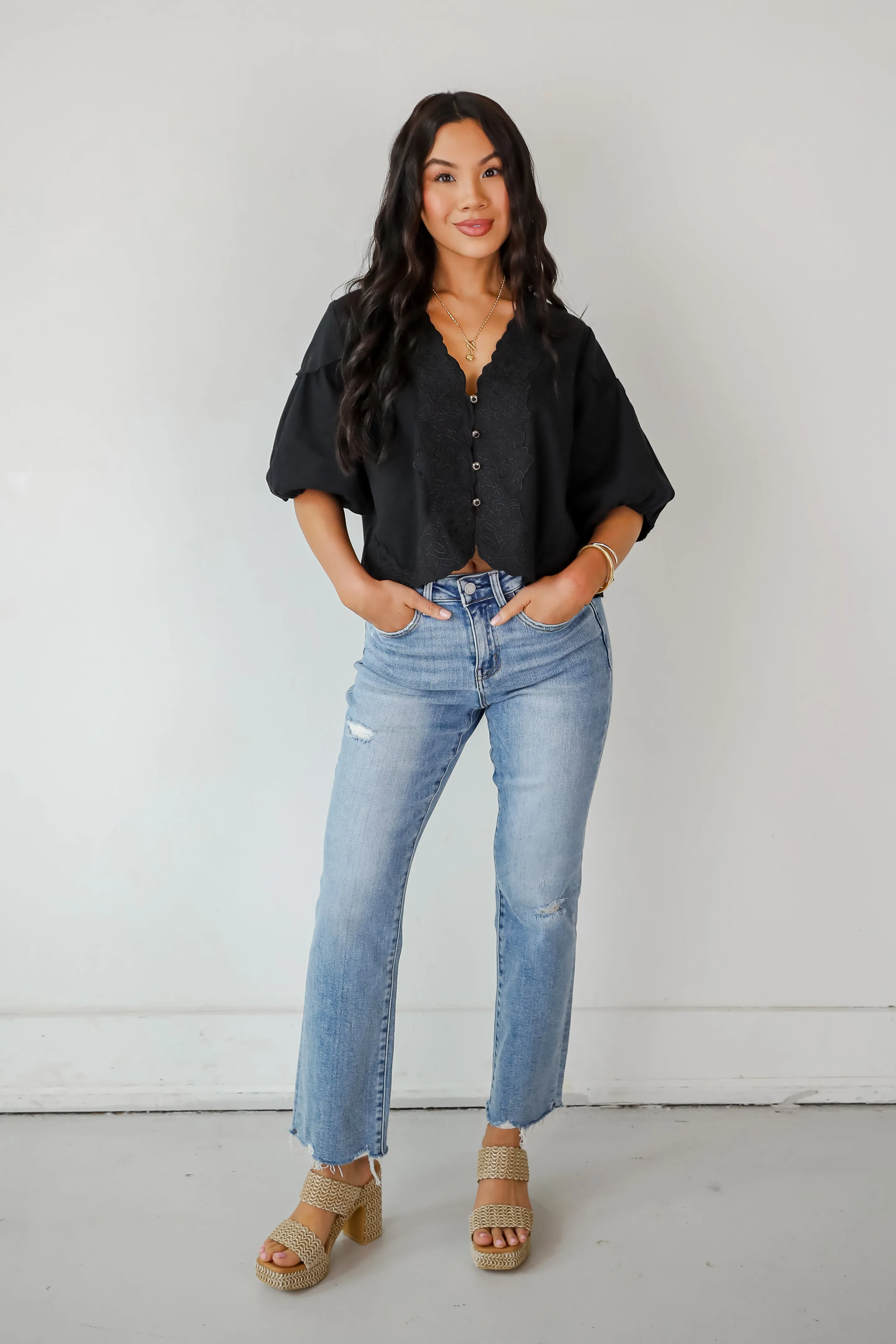 Carefree Mentality Black Blouse