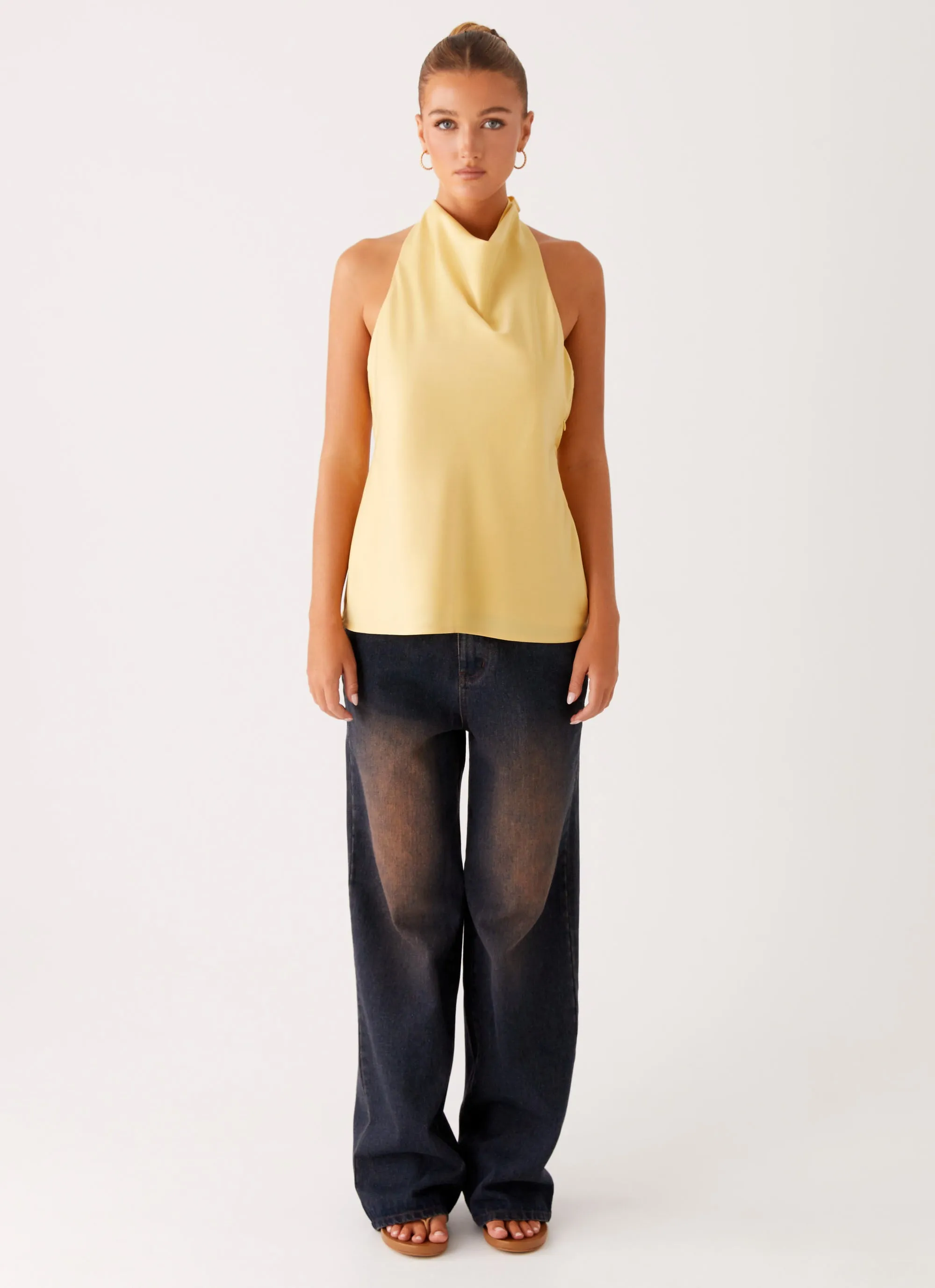 Carsen Halter Top - Yellow