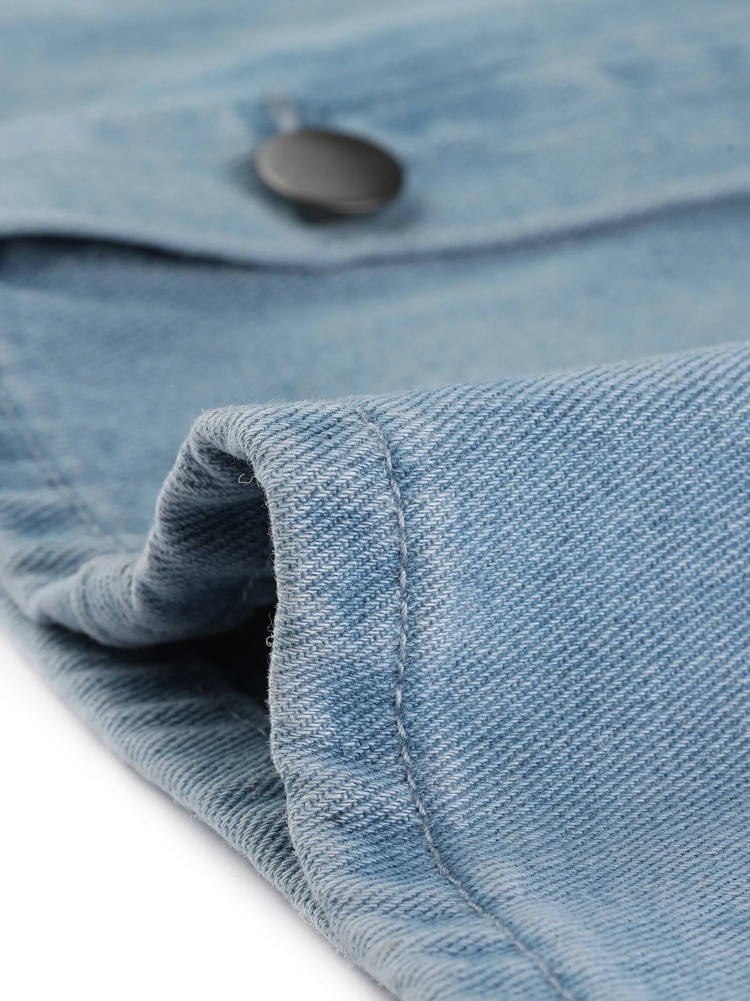 Casual Short Button Down Jeans Skirt
