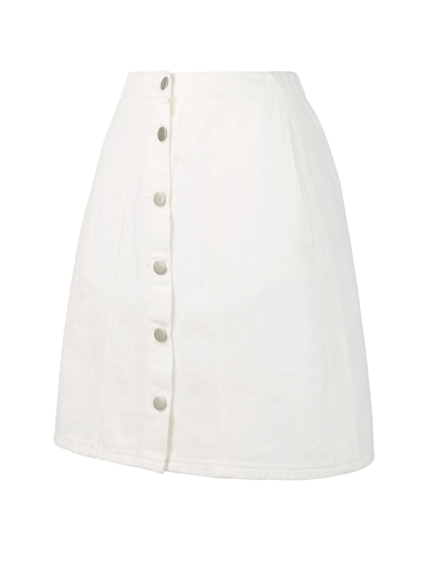 Casual Short Button Down Jeans Skirt