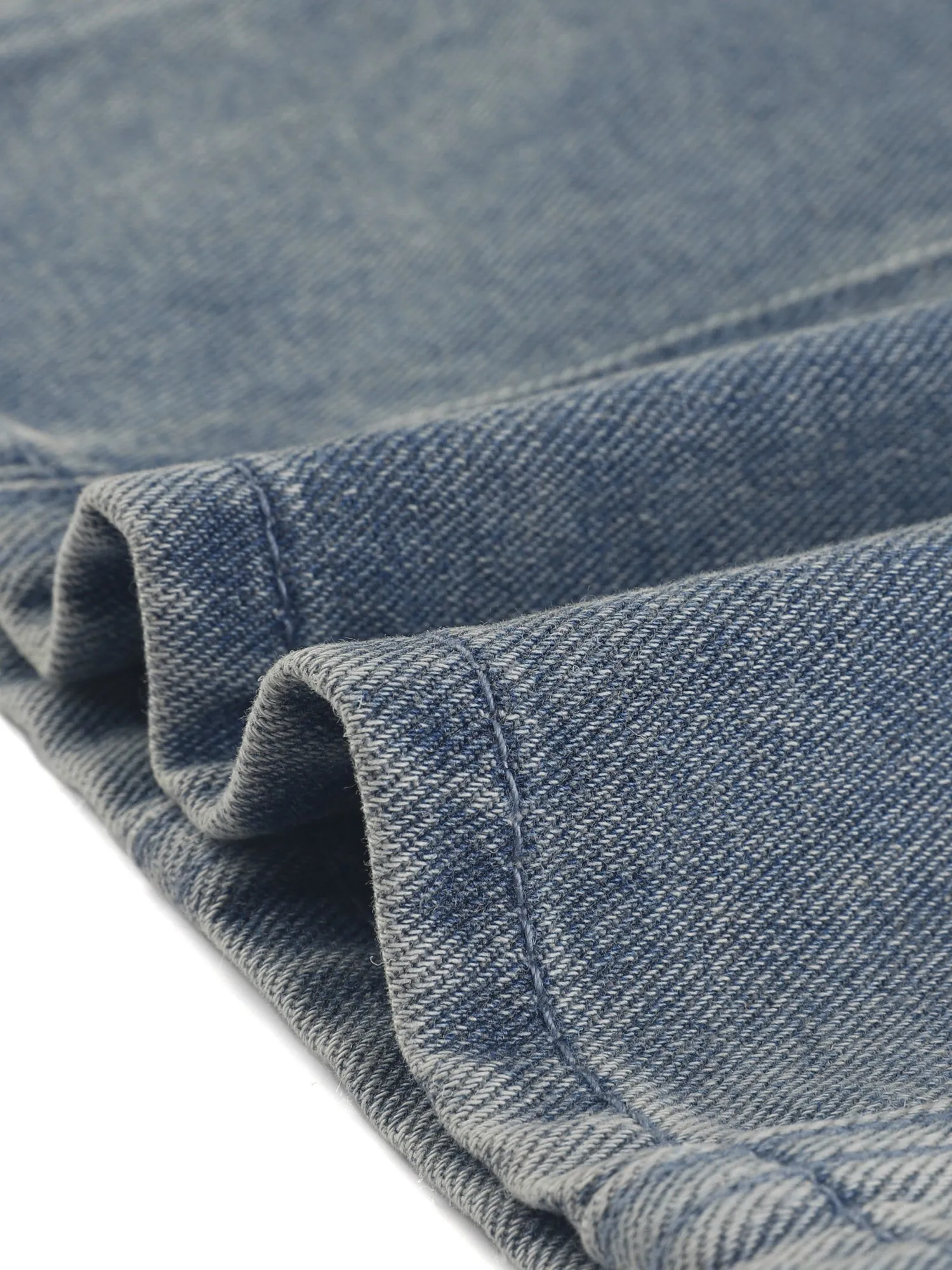 Casual Short Button Down Jeans Skirt