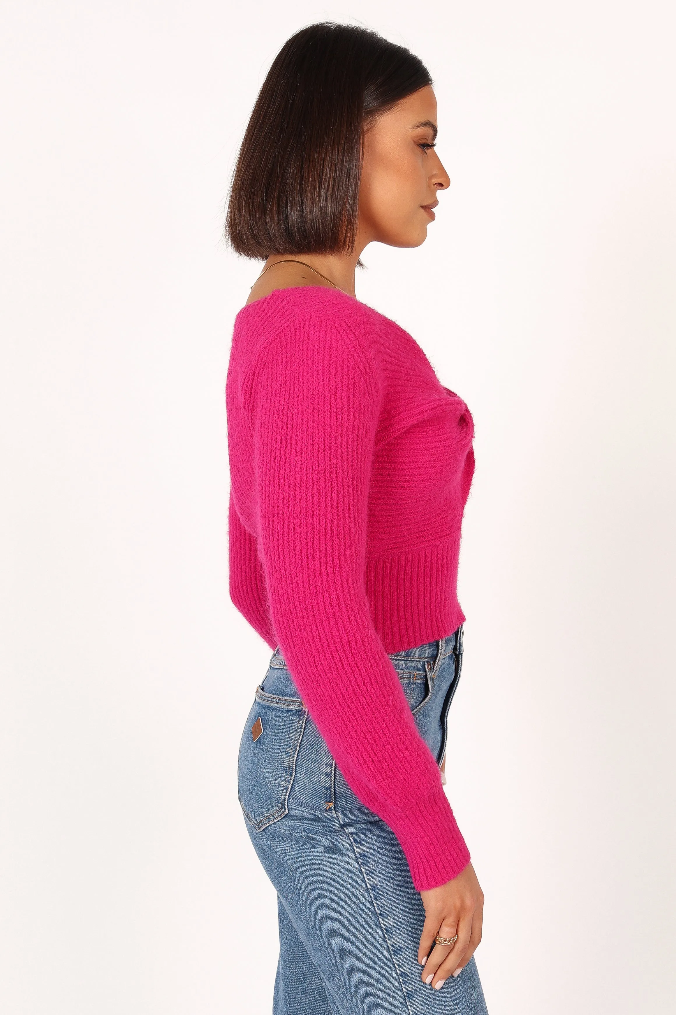 Colette Knit Sweater - Magenta