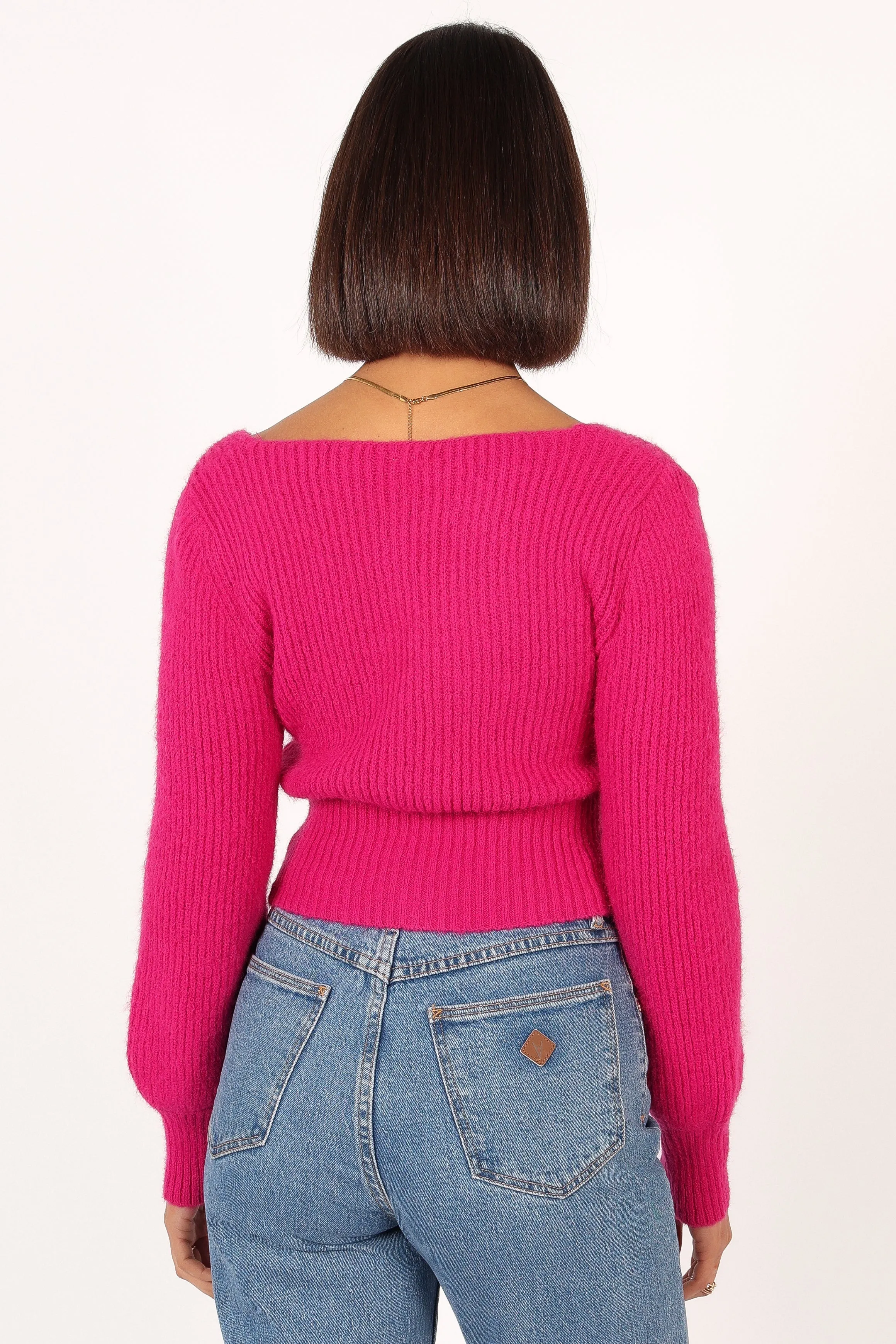Colette Knit Sweater - Magenta