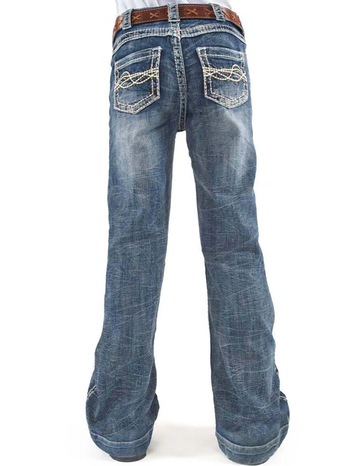 Cowgirl Tuff Kids Girls Timeless Trouser Medium Wash Cotton Blend Jeans