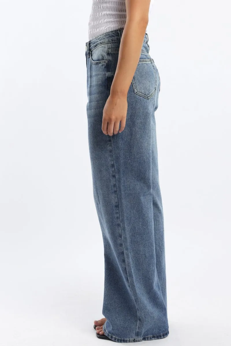 Denim Baggy Jeans Low Rise