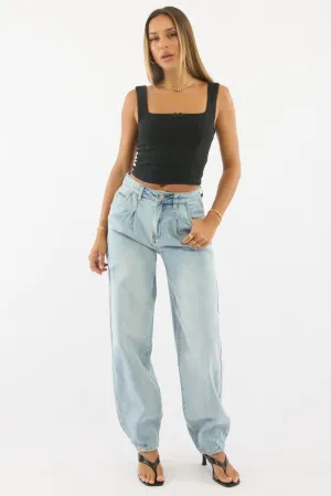 Denim Barrel Jeans