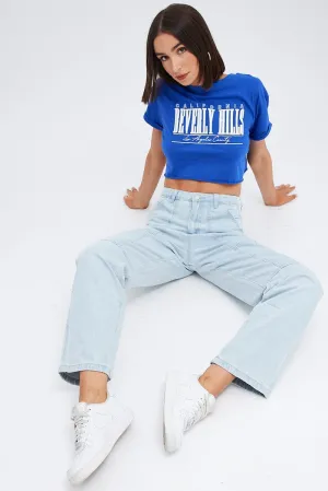 Denim Cargo Denim Jeans High Rise