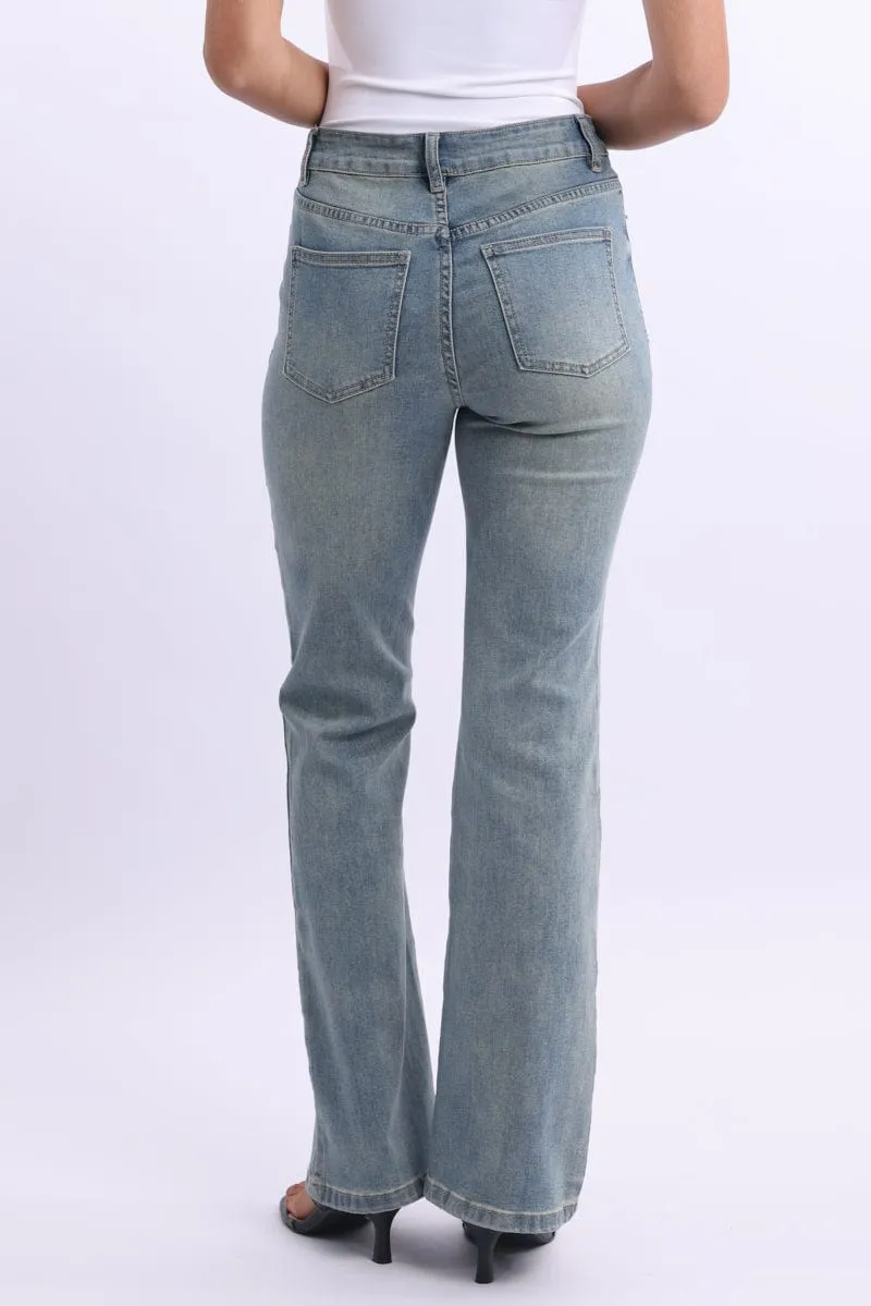 Denim Flare Jean High Rise