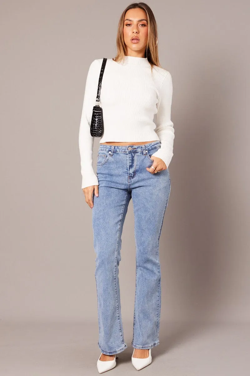 Denim Flare Jean Mid Rise