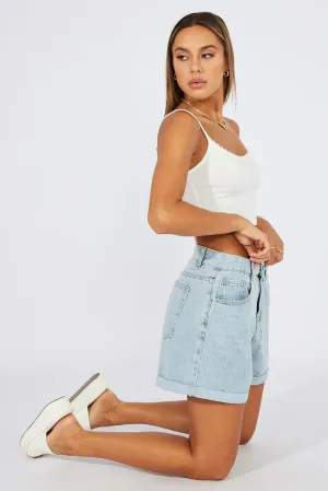 Denim Short Jeans High Rise