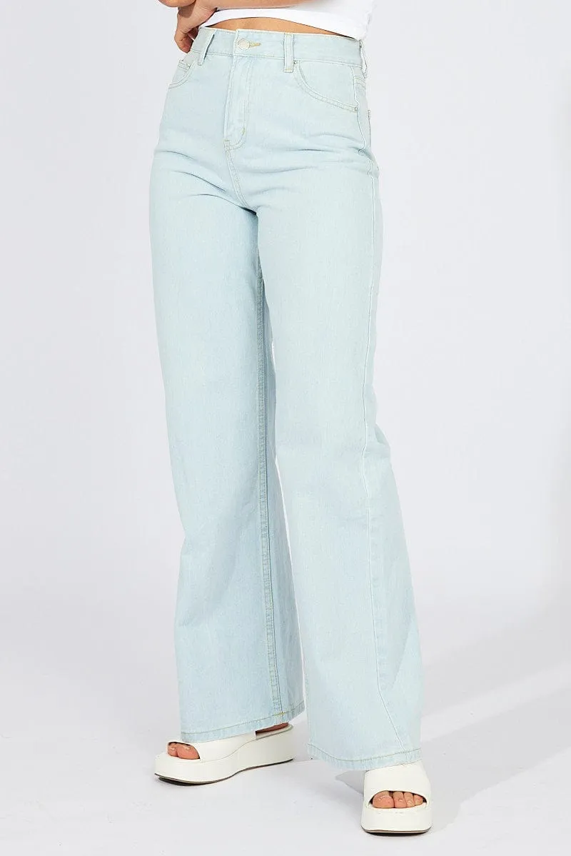 Denim Wide Leg Jean High Rise