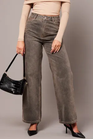 Denim Wide Leg Jean Mid Rise