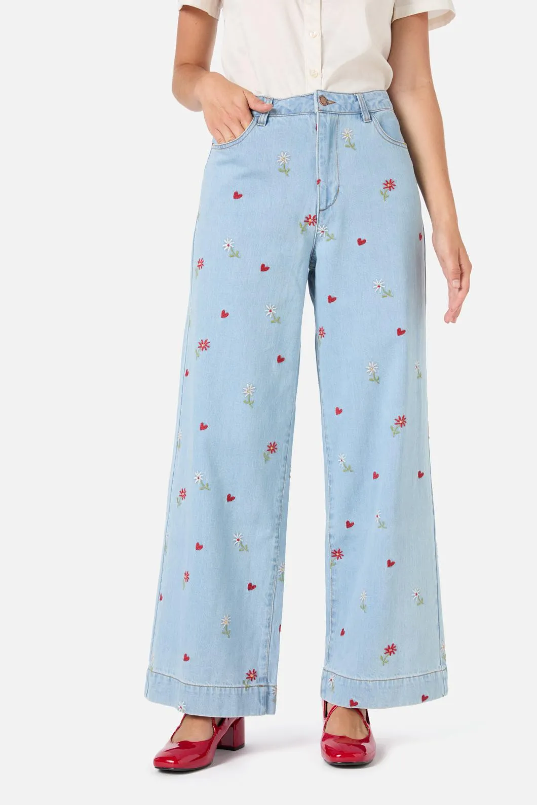 Ditsy Embroidered Jean