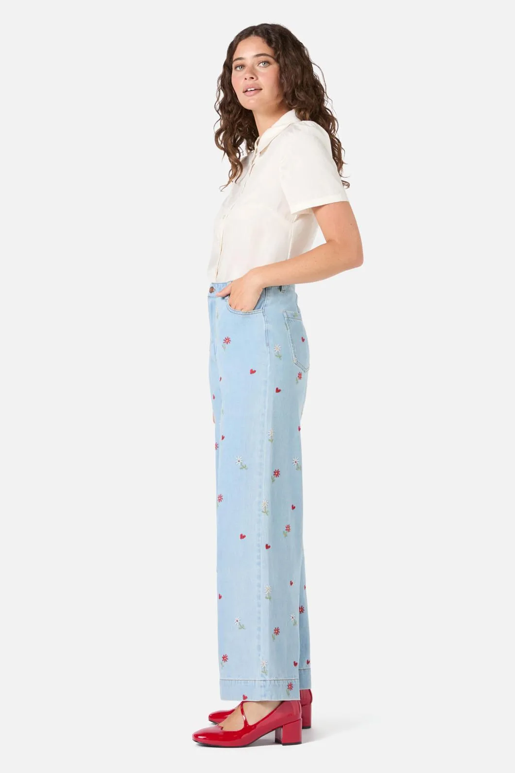 Ditsy Embroidered Jean