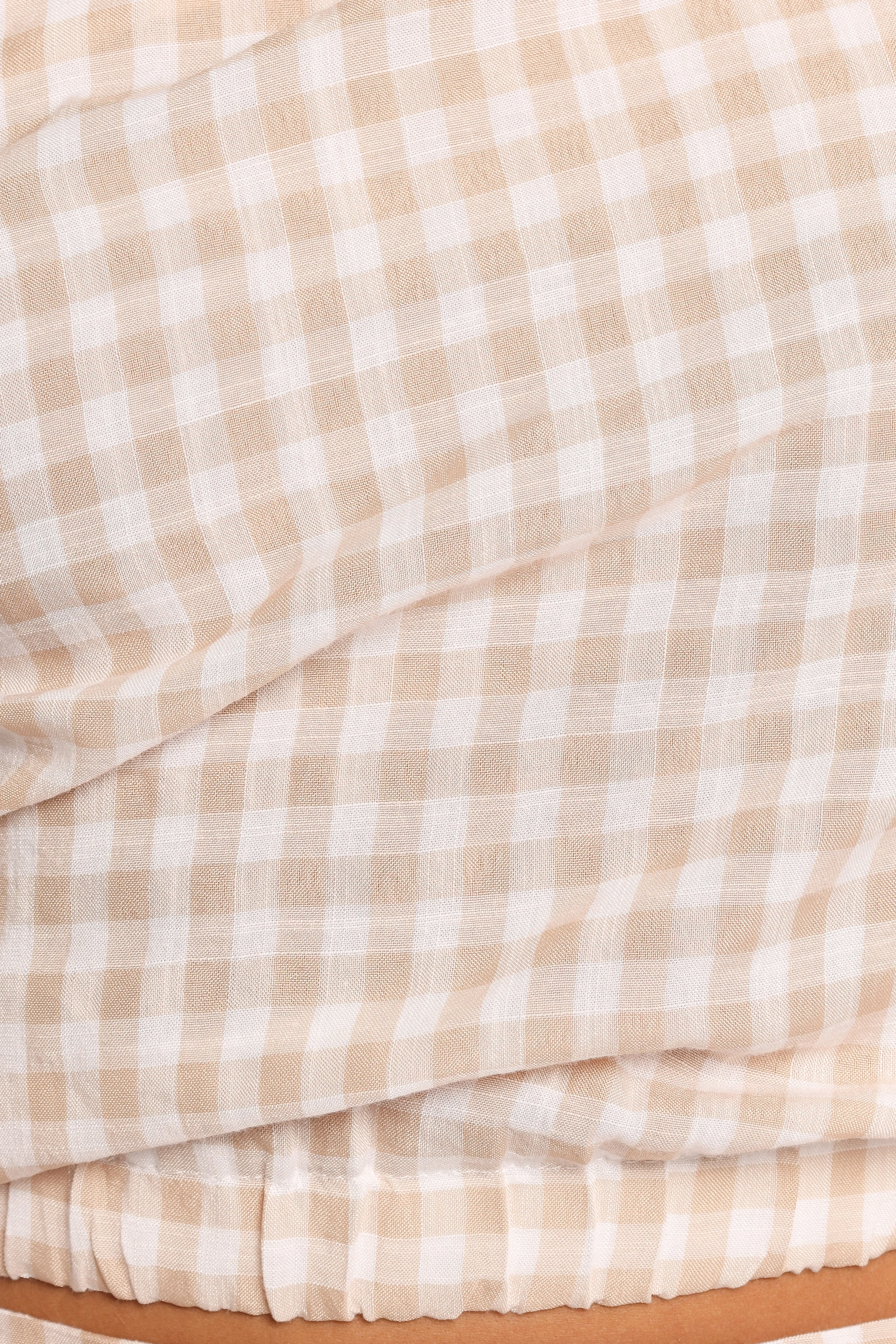 Elia Top - Beige Check