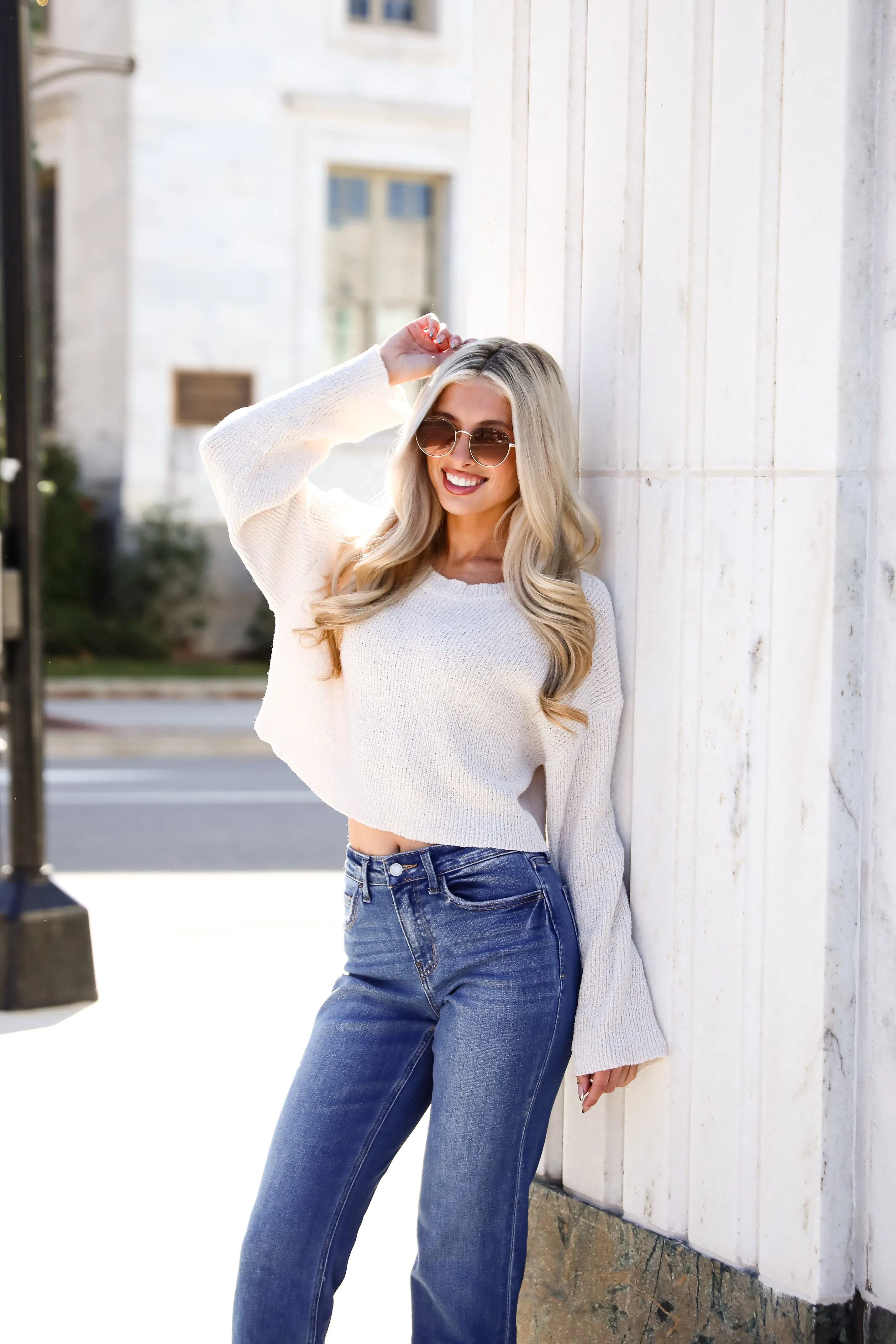 FINAL SALE - Best Essence Ivory Cropped Sweater