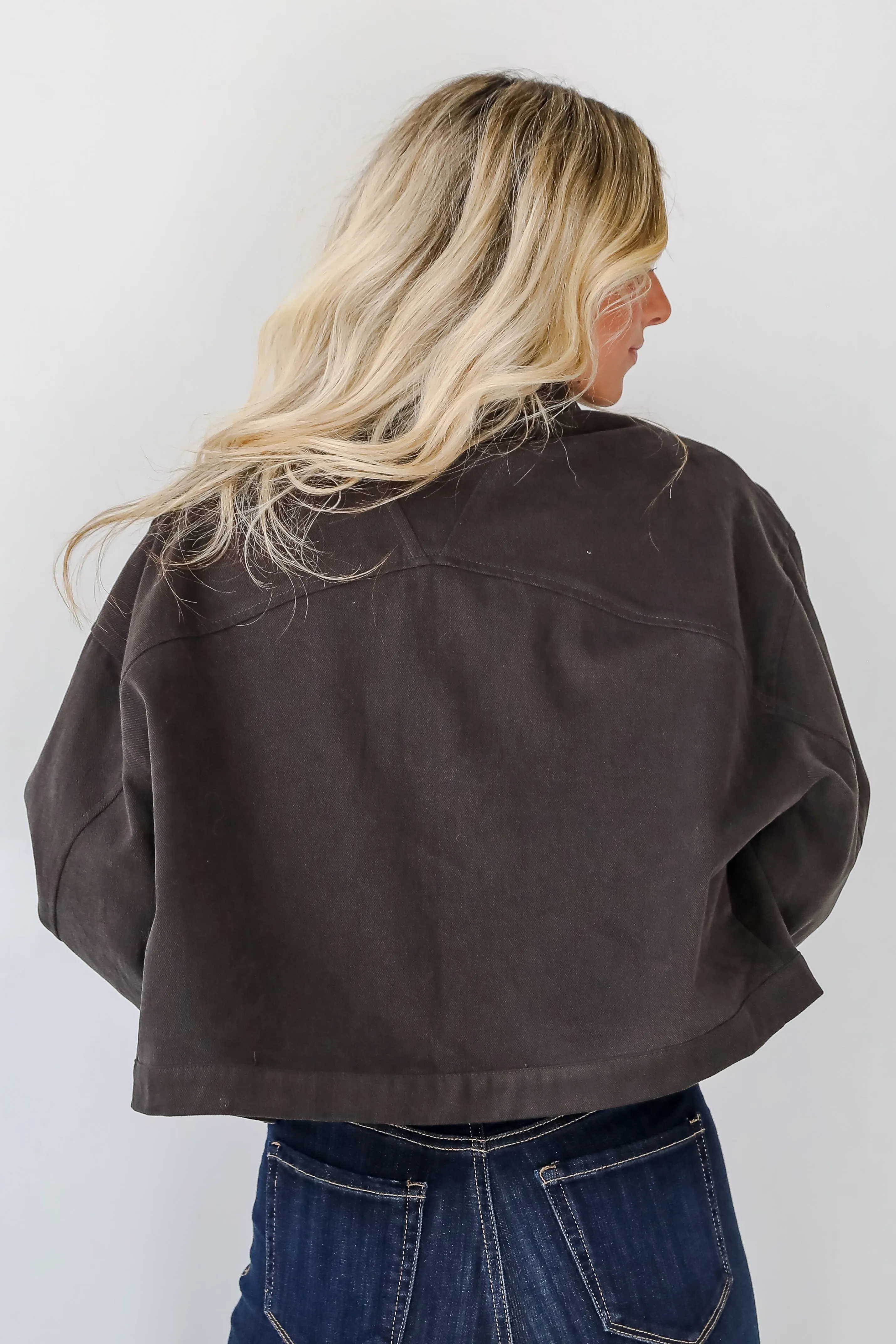 FINAL SALE - Envied Appeal Charcoal Cropped Jacket