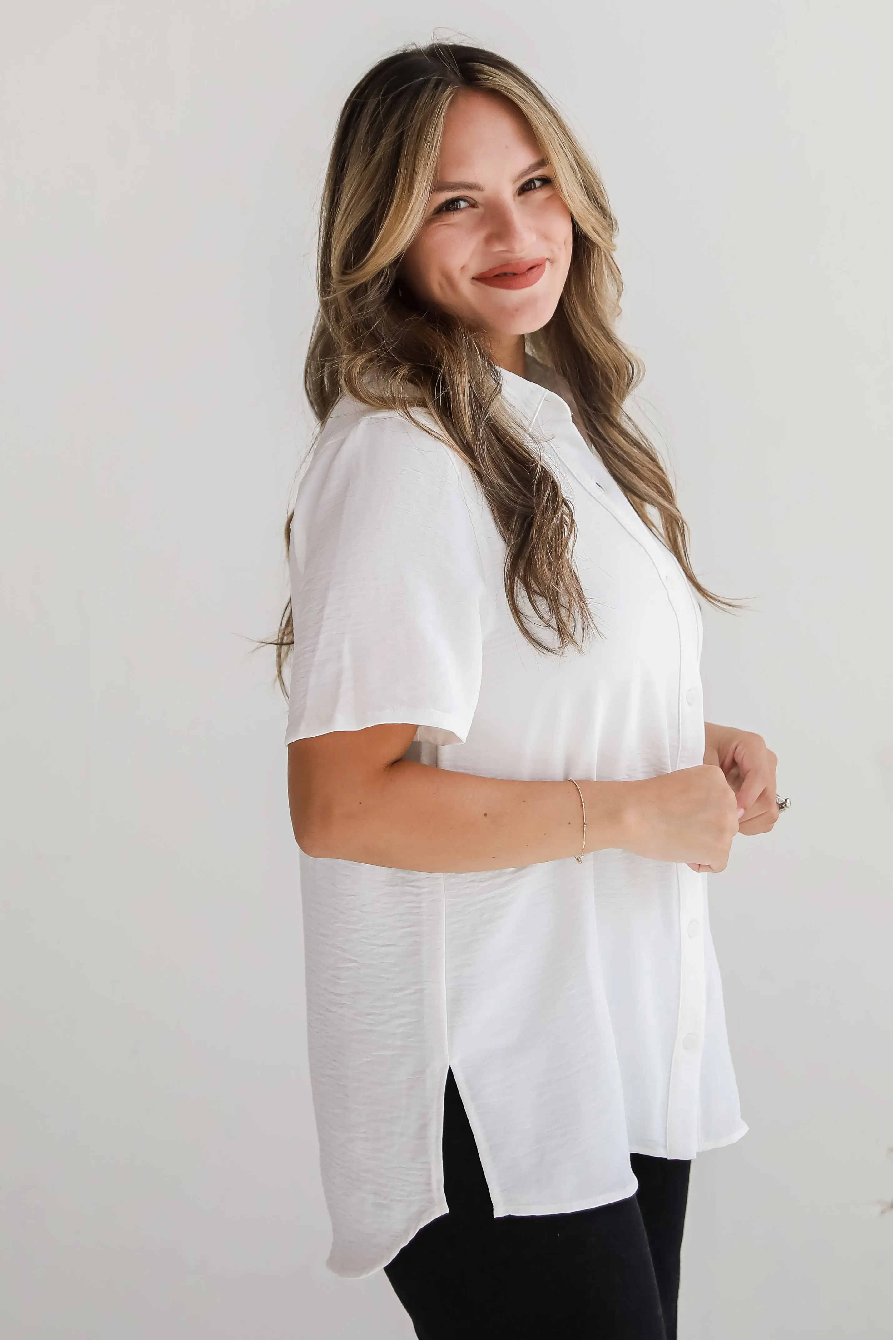 FINAL SALE - Kayla Button-Up Blouse - DU DEAL
