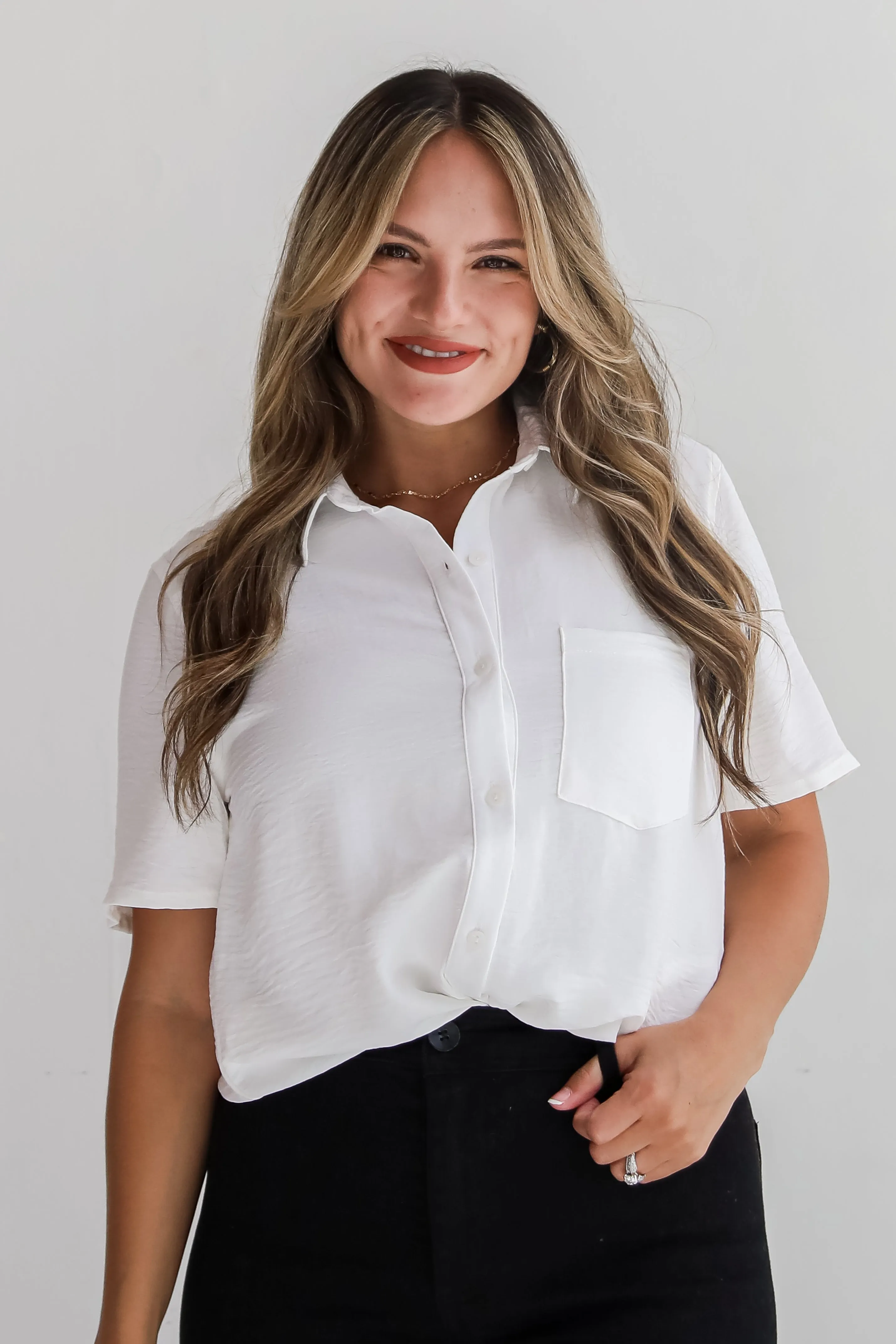 FINAL SALE - Kayla Button-Up Blouse - DU DEAL