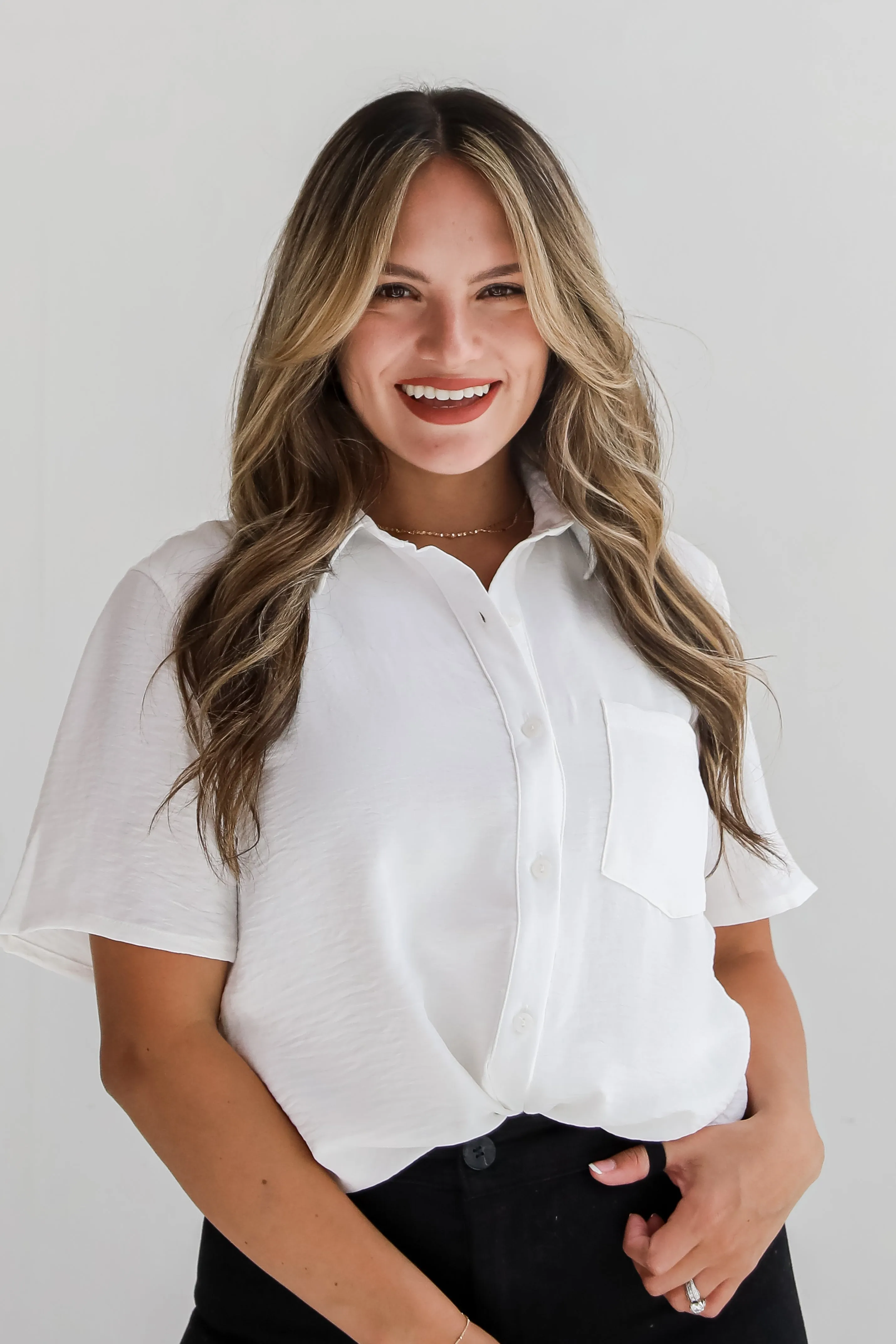 FINAL SALE - Kayla Button-Up Blouse - DU DEAL