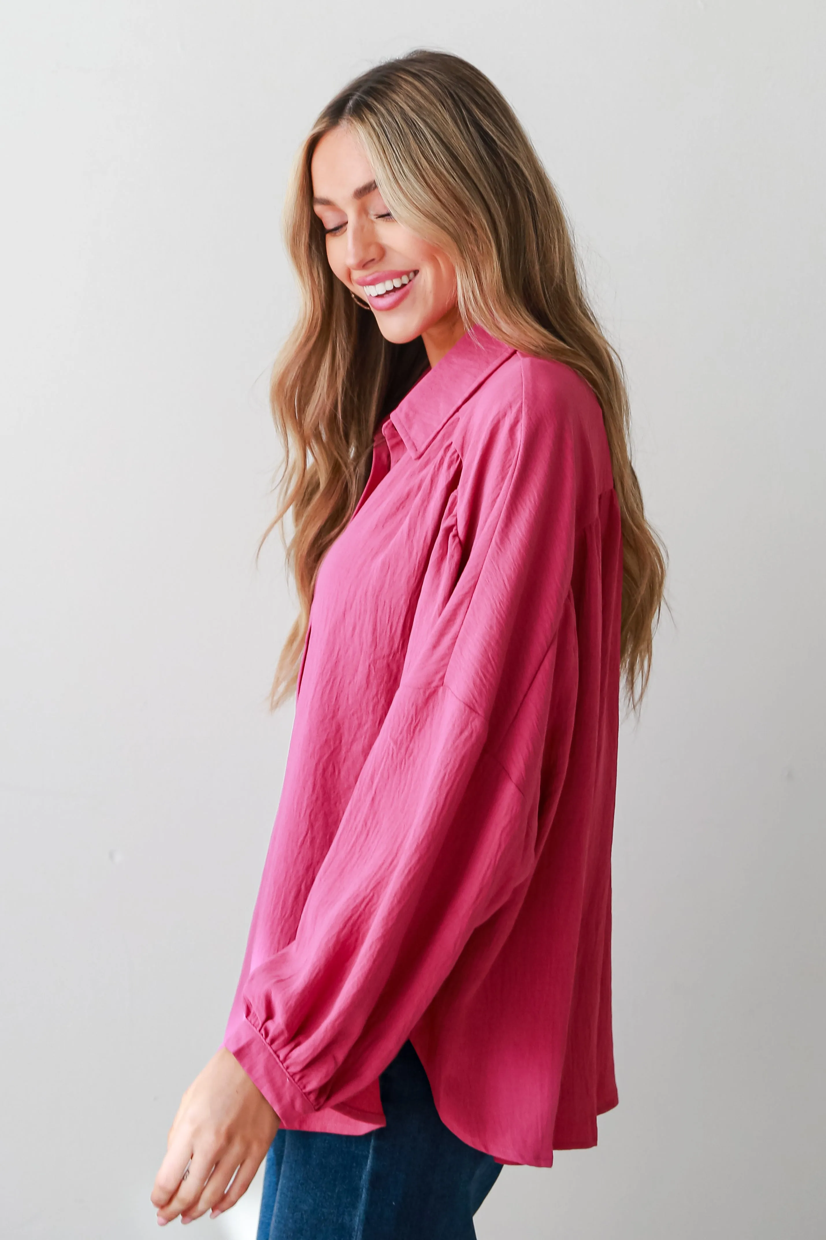 FINAL SALE - Nicole Oversized Button-Up Blouse