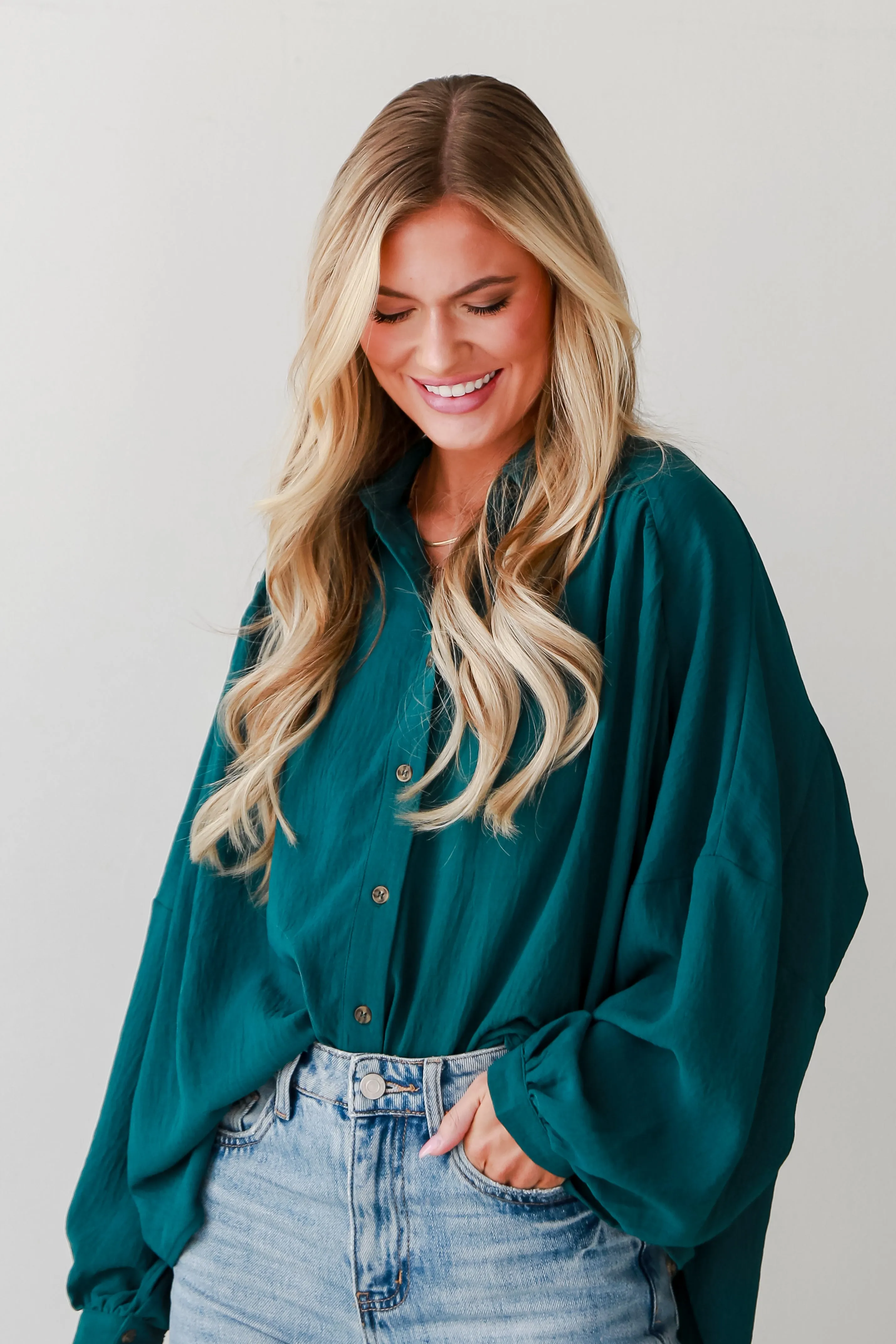 FINAL SALE - Nicole Oversized Button-Up Blouse