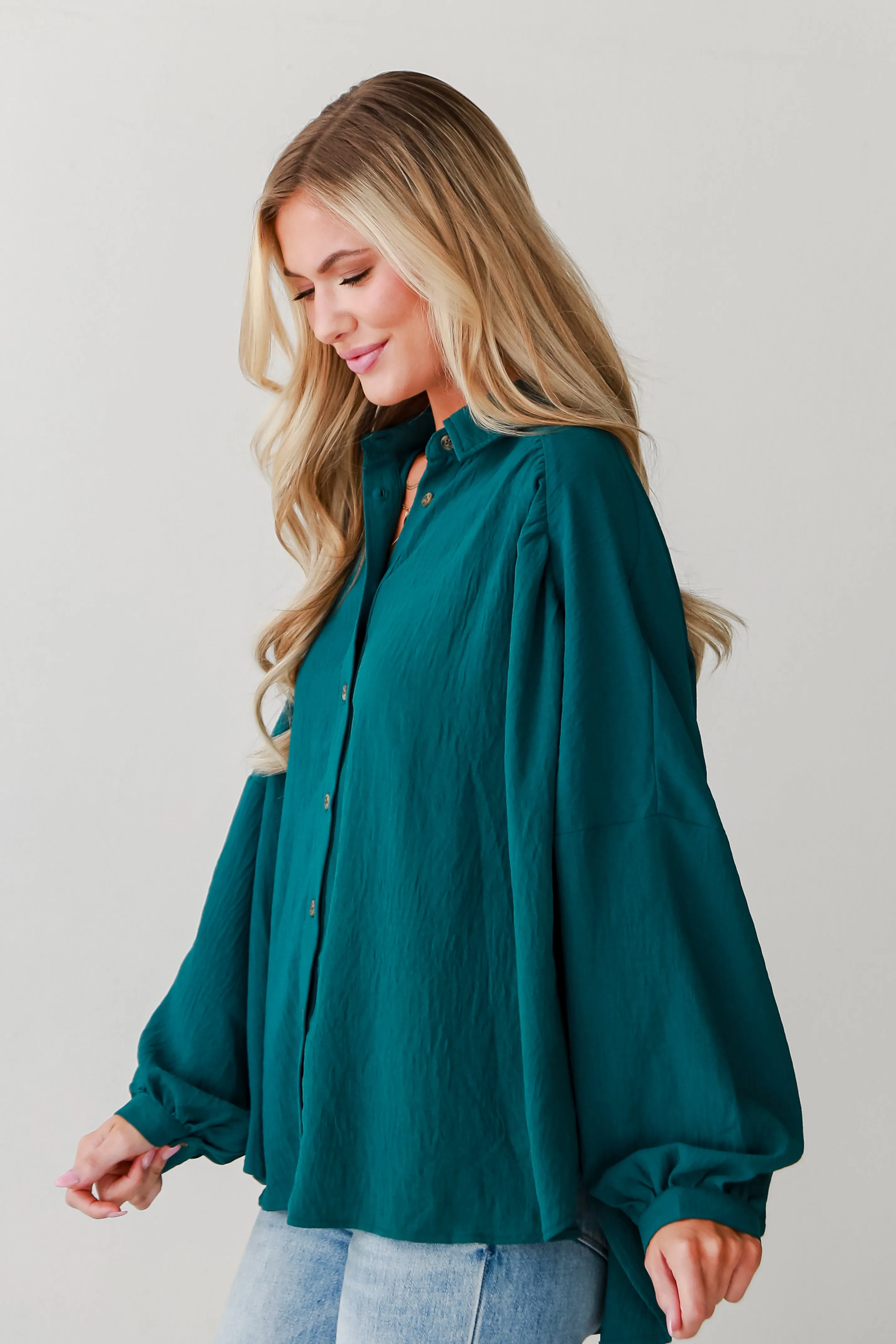 FINAL SALE - Nicole Oversized Button-Up Blouse