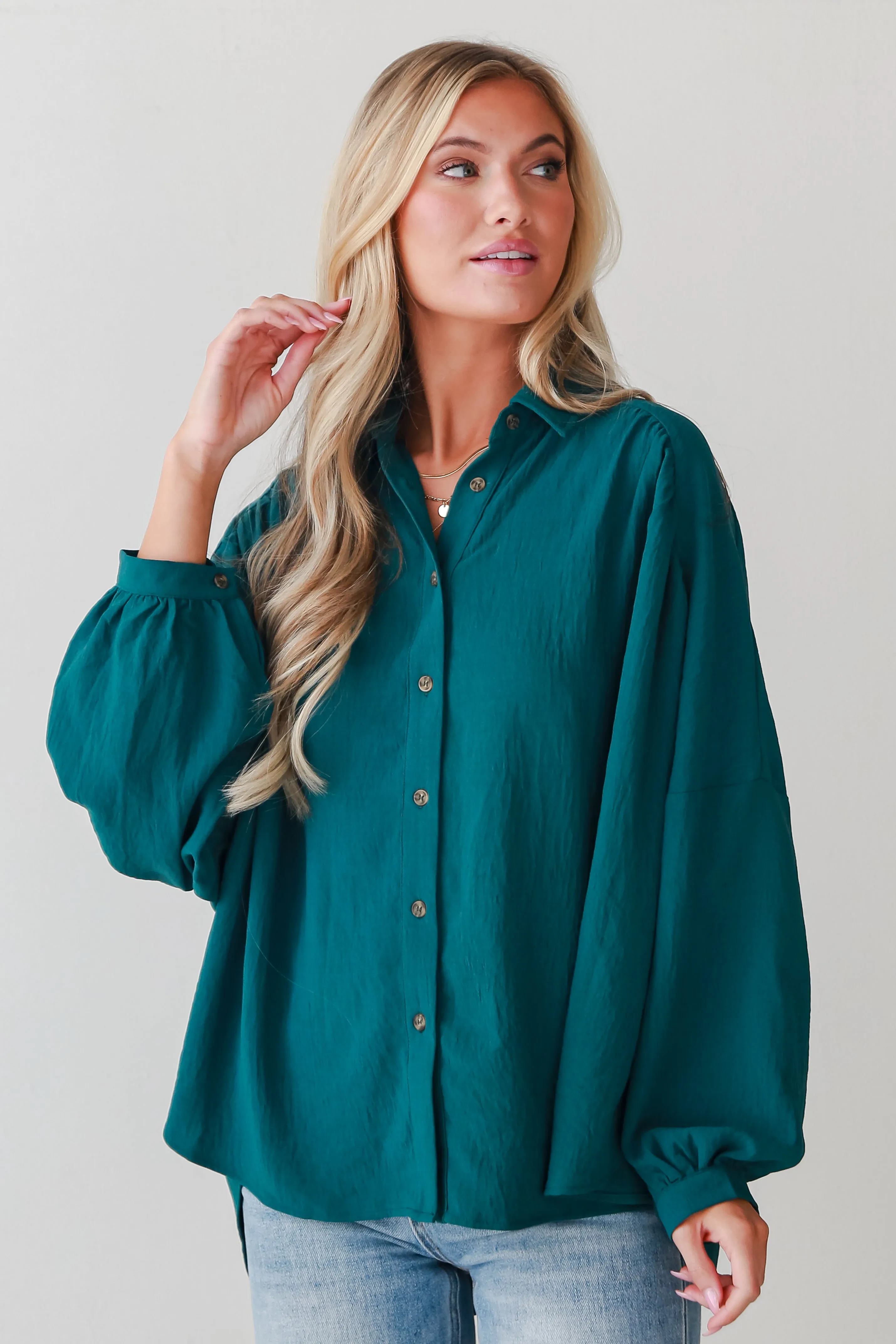 FINAL SALE - Nicole Oversized Button-Up Blouse
