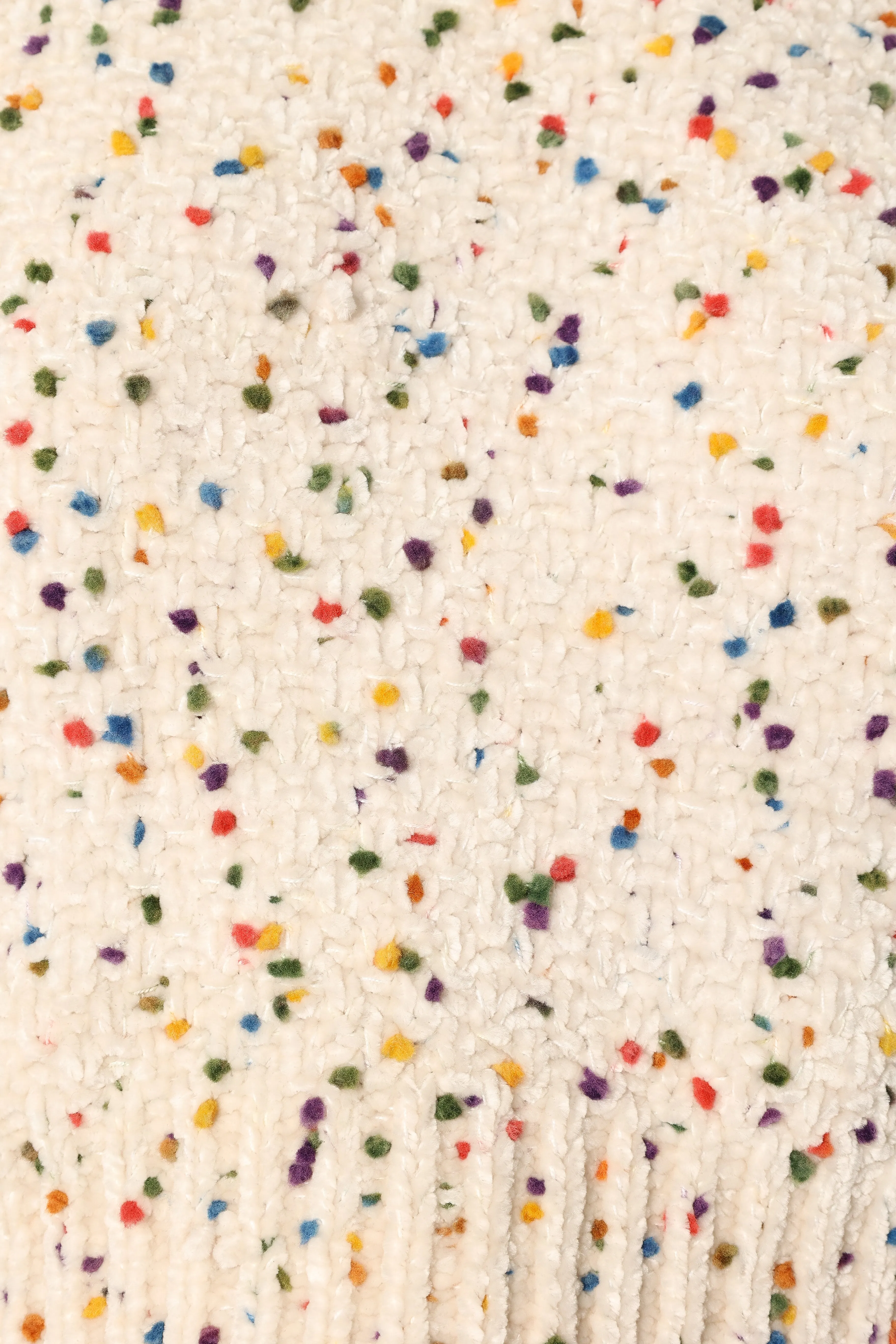 Giana Multi Dot Crewneck Knit Sweater - Cream Multi