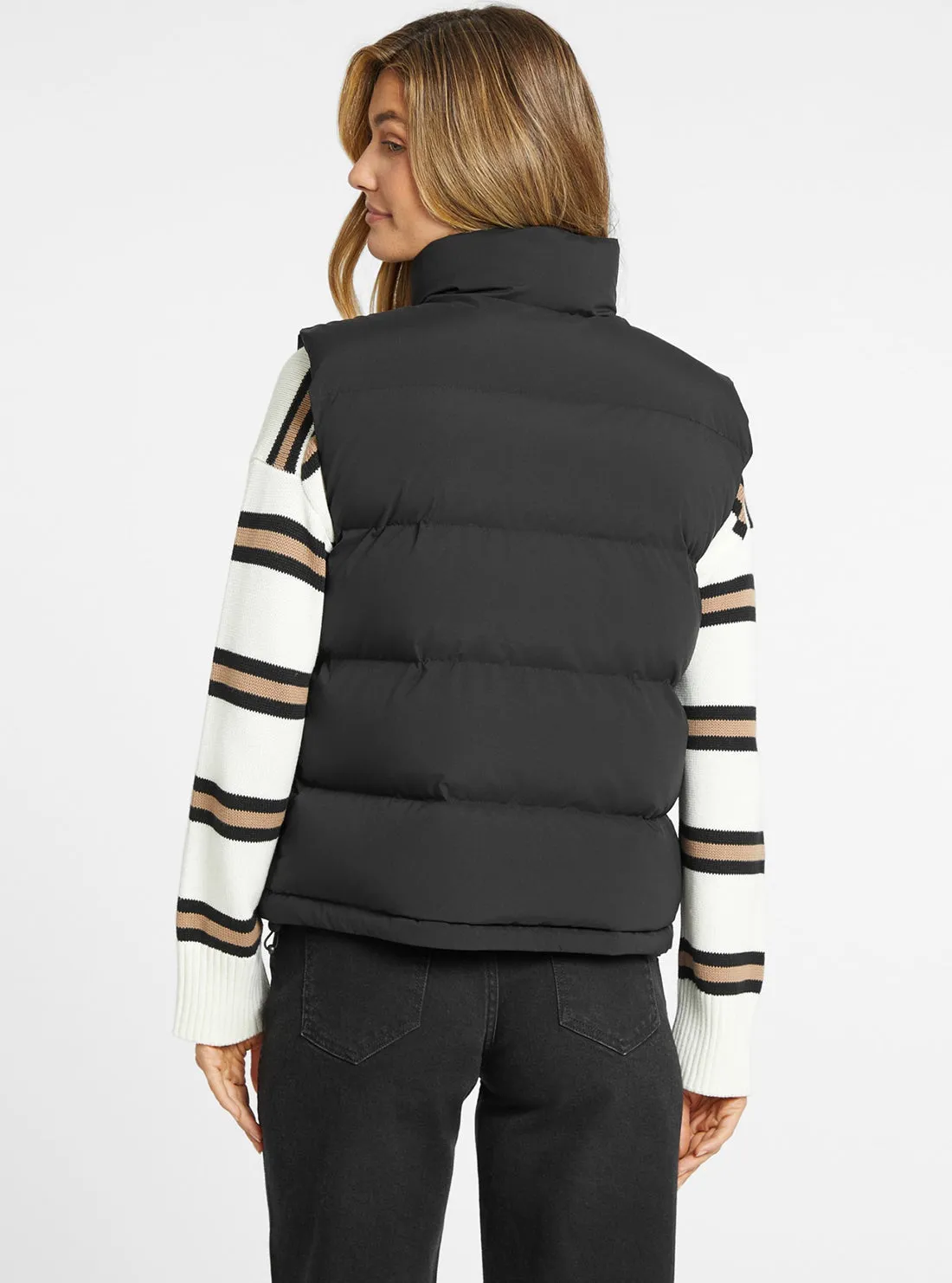 Guess Jeans Black Puffer Vest