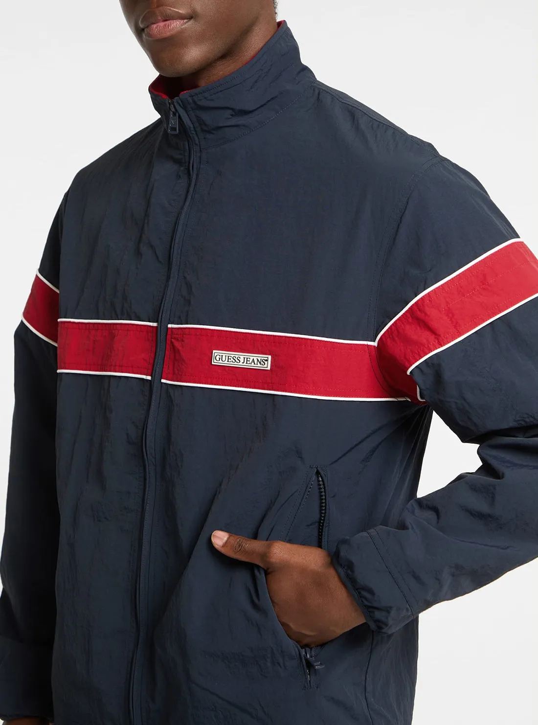 Guess Jeans Navy Windbreaker Jacket