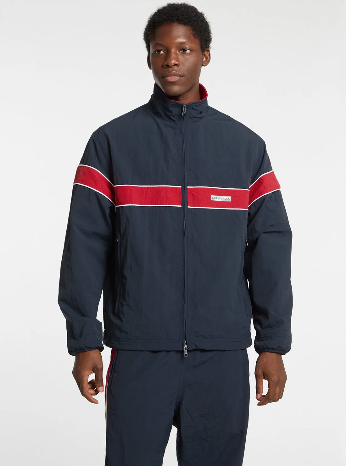 Guess Jeans Navy Windbreaker Jacket