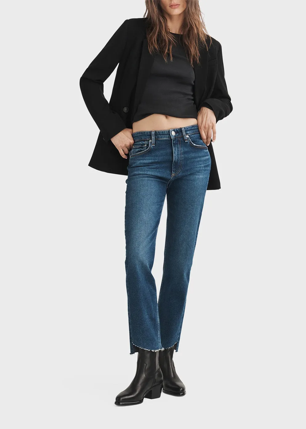 Harlow Mid-Rise Straight Jeans