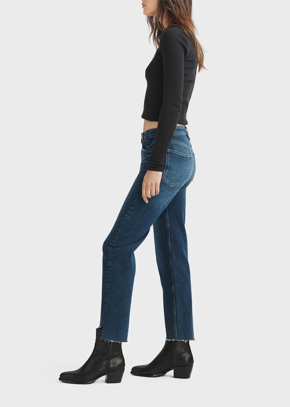 Harlow Mid-Rise Straight Jeans