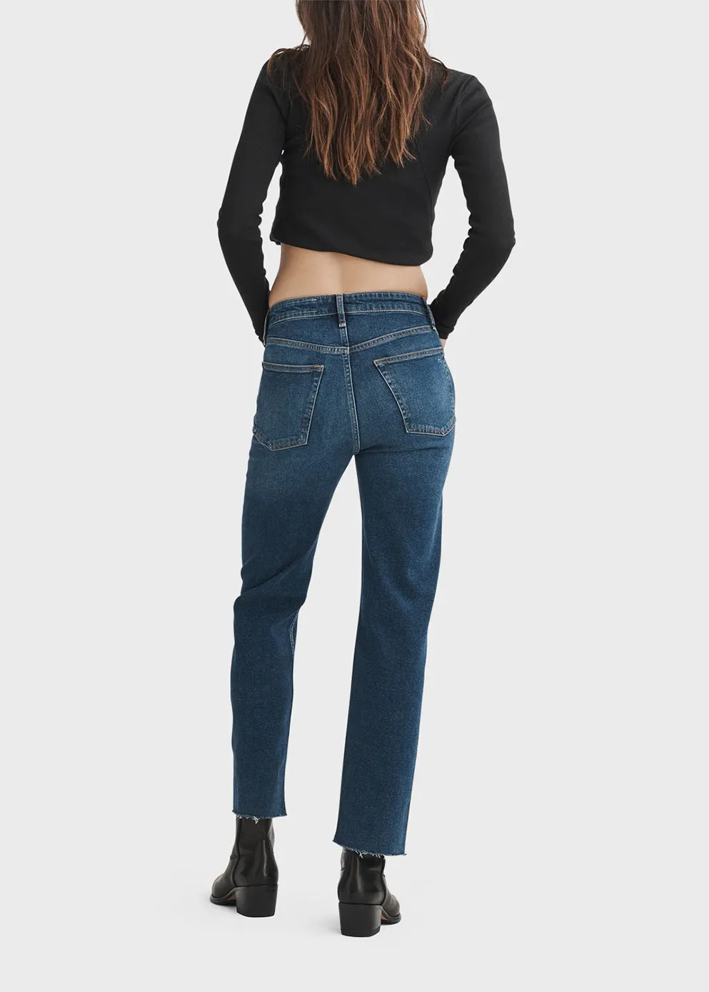 Harlow Mid-Rise Straight Jeans