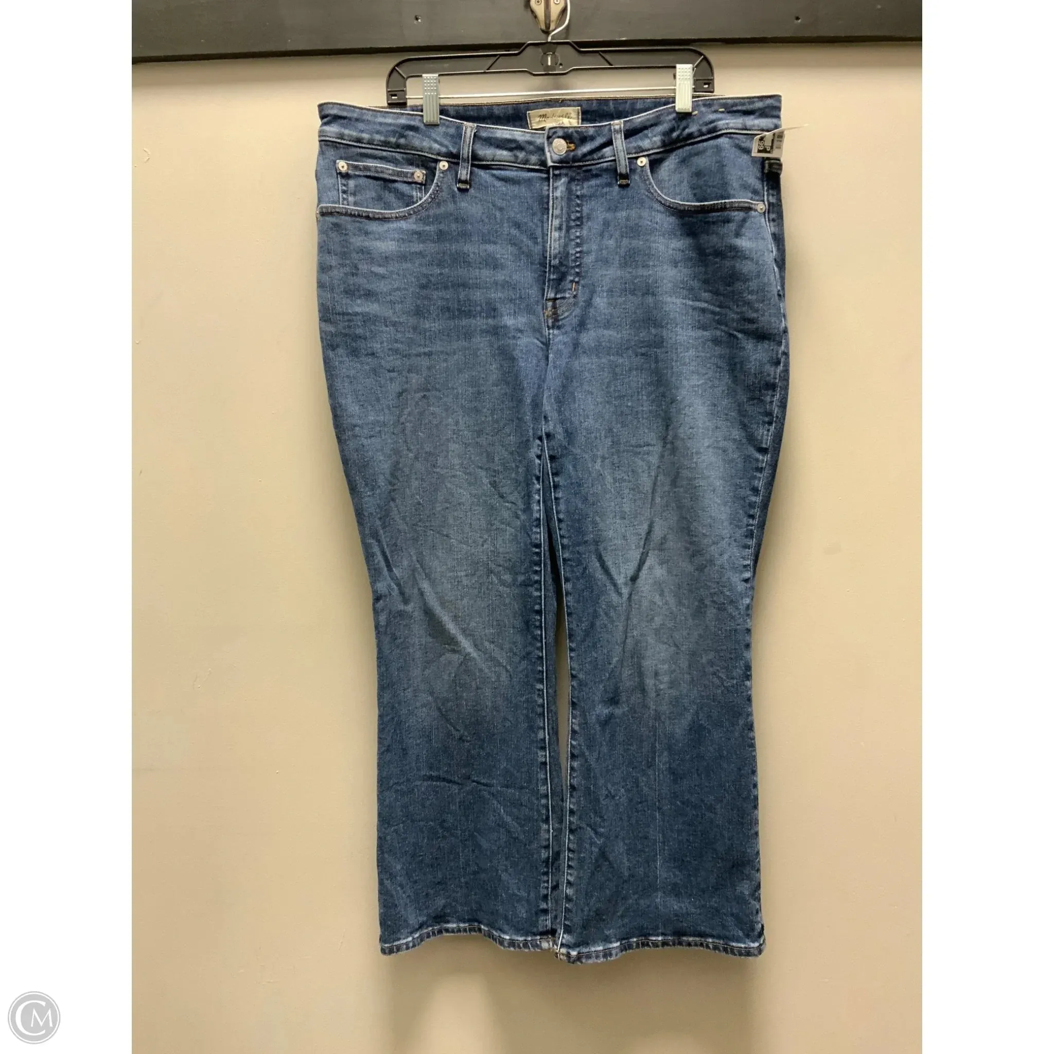 Jeans Boot Cut By Madewell In Blue Denim, Size: 16