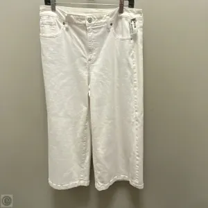 Jeans Wide Leg By Chicos In White Denim, Size: 12