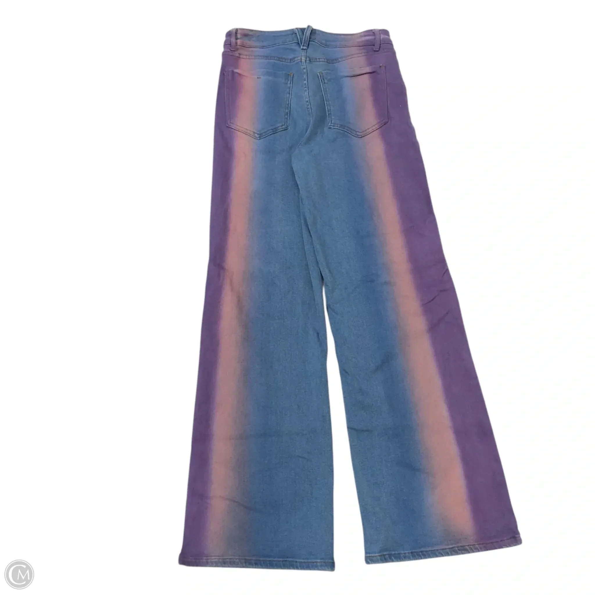 Jeans Wide Leg By Clothes Mentor In Blue & Purple, Size: 8