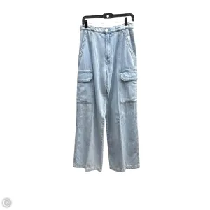 Jeans Wide Leg By Hudson In Blue Denim, Size: 28