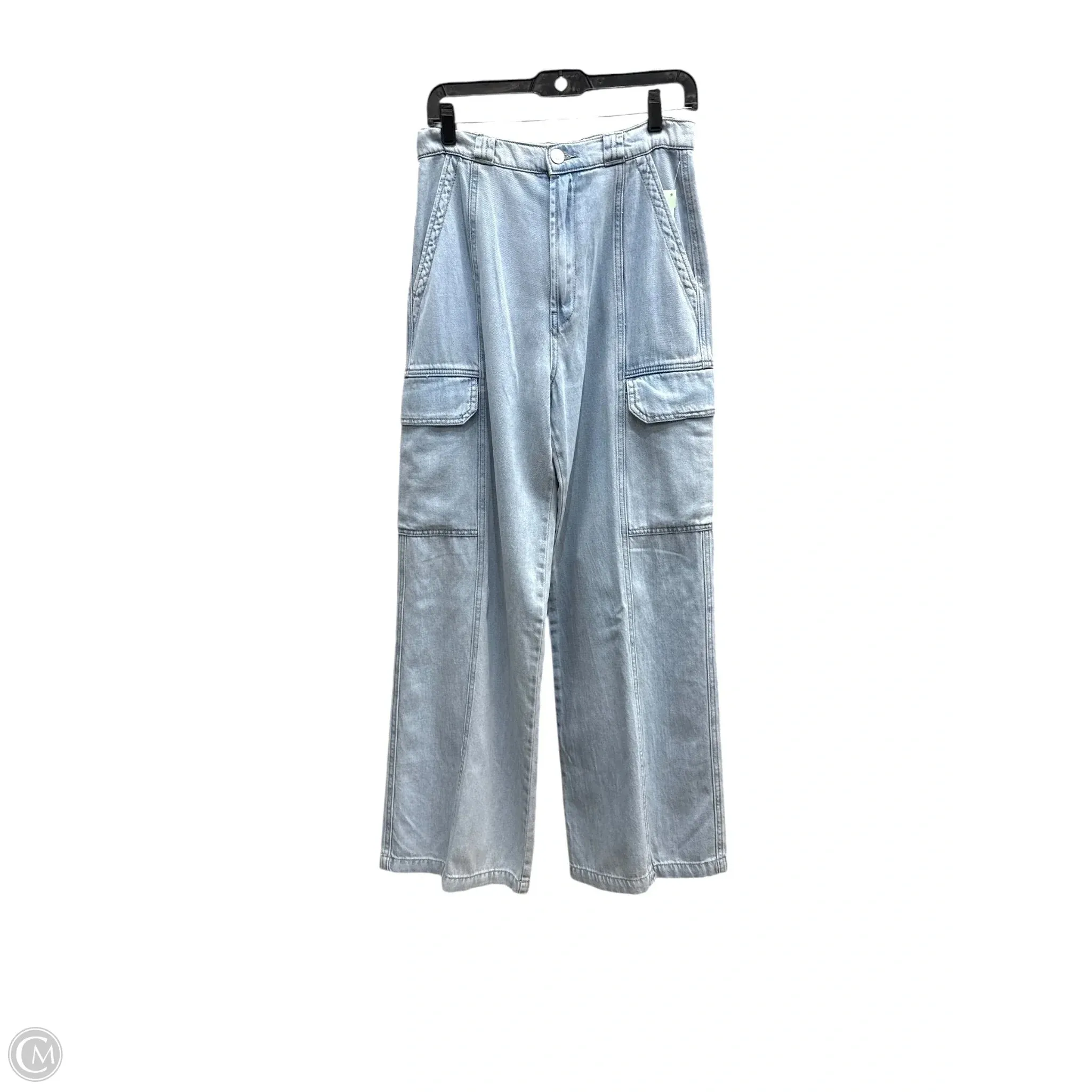 Jeans Wide Leg By Hudson In Blue Denim, Size: 28
