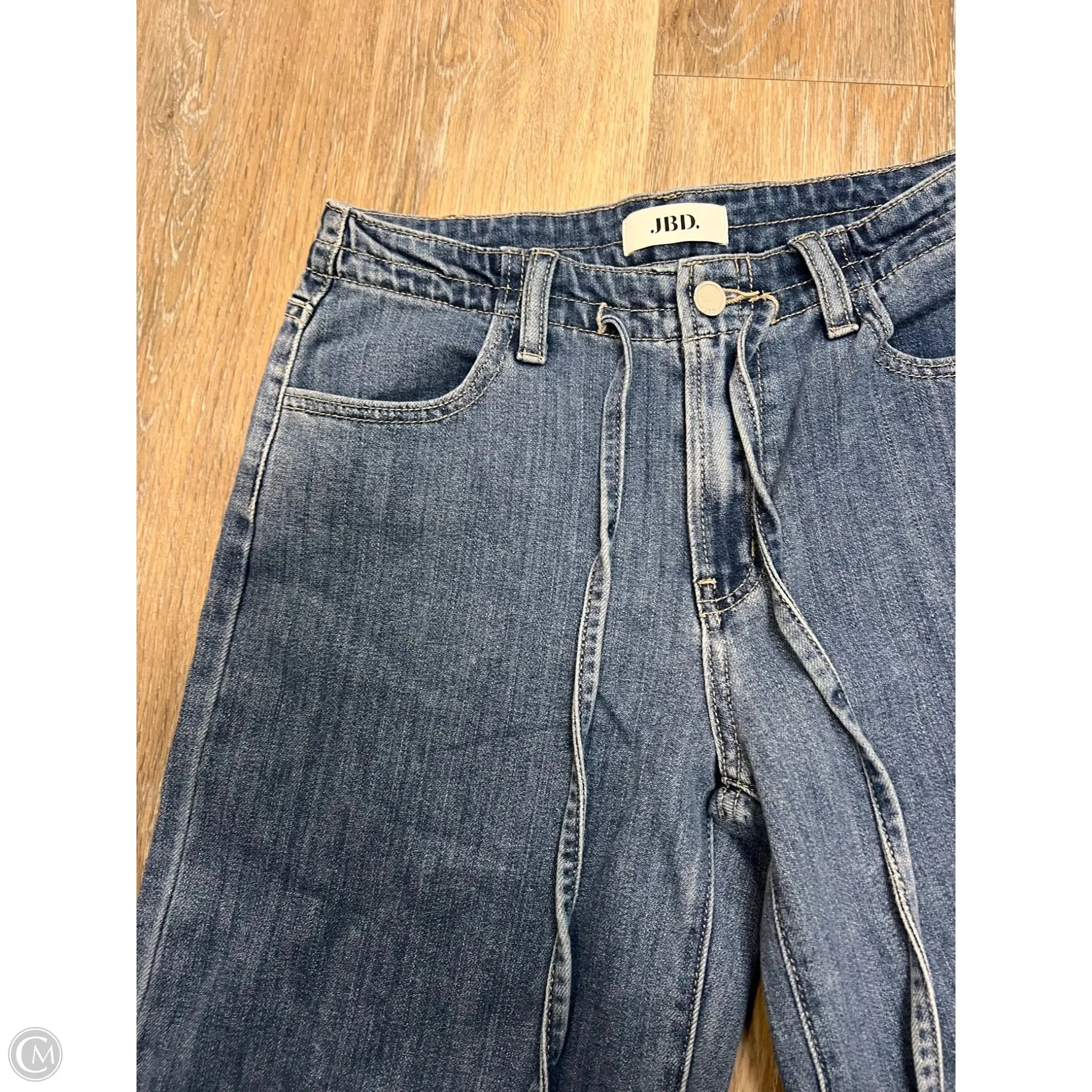 Jeans Wide Leg By Just Black In Blue Denim, Size: 0/24