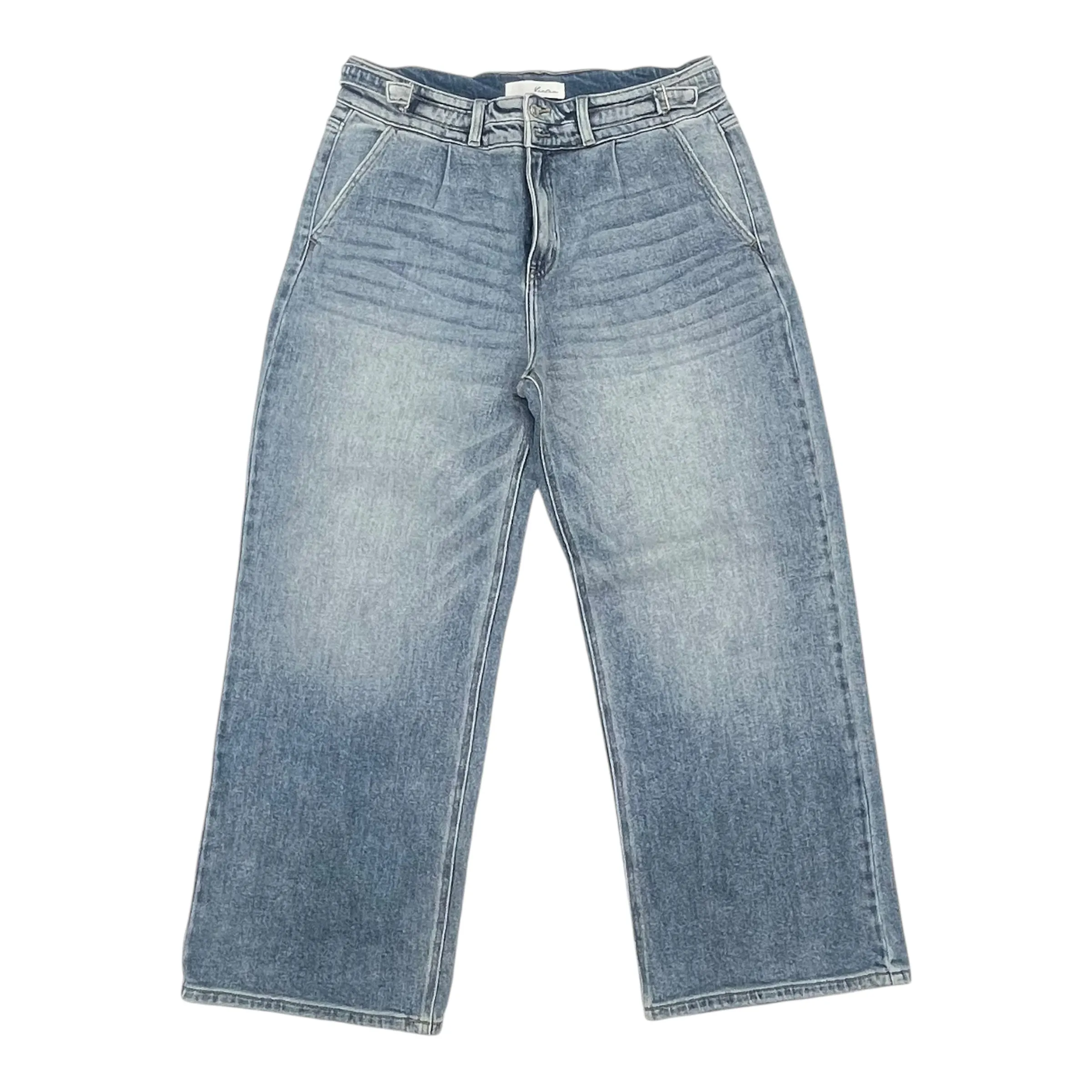 Jeans Wide Leg By Kancan In Blue Denim, Size:14