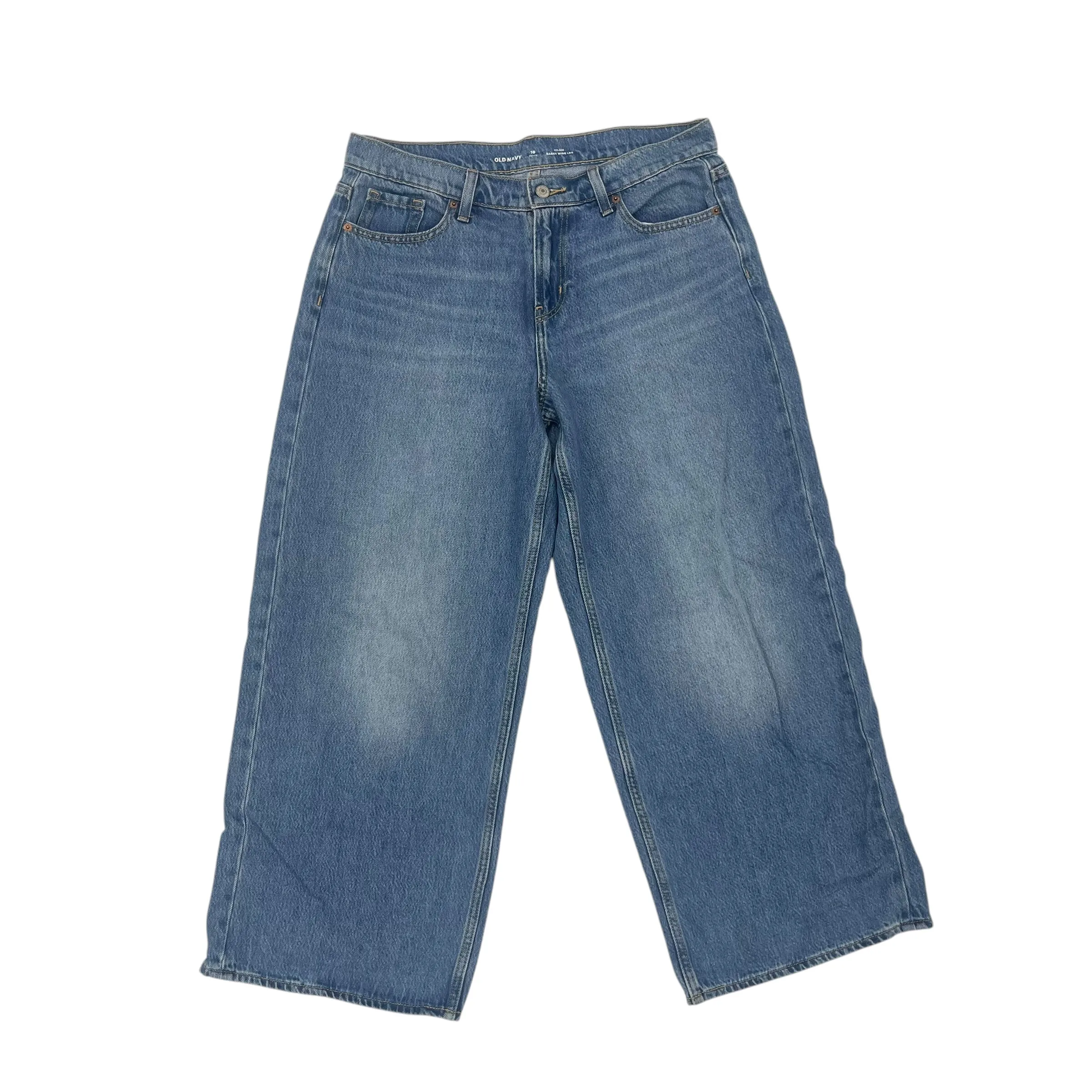 Jeans Wide Leg By Old Navy In Blue Denim, Size:10