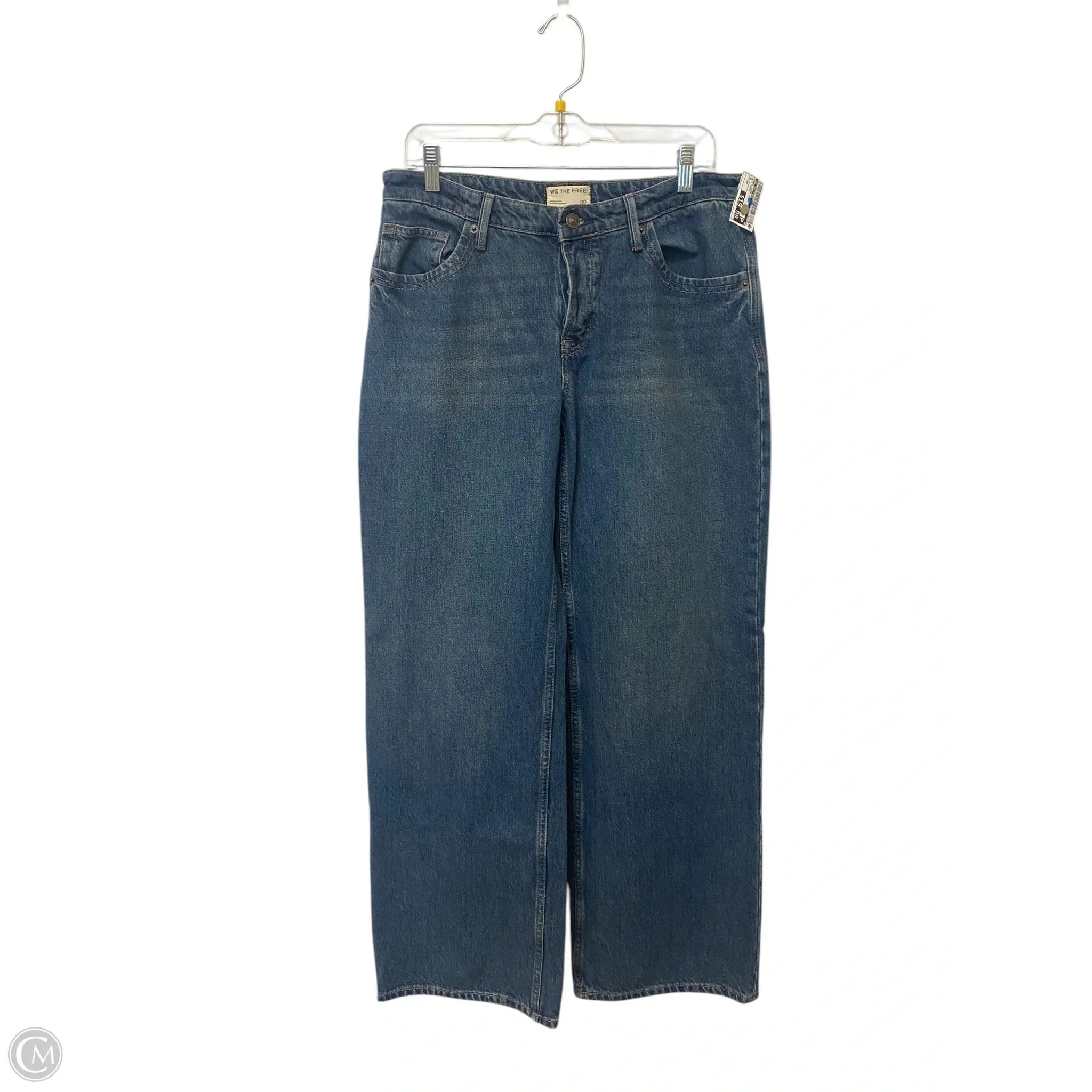 Jeans Wide Leg By We The Free In Blue Denim, Size: 10